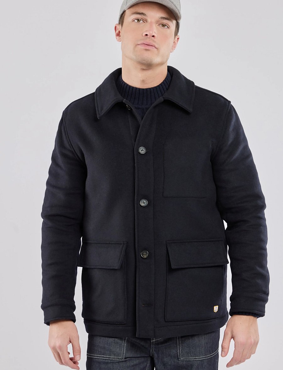Armor Lux - Heritage jacket - rich navy/carreaux ketchup - 0