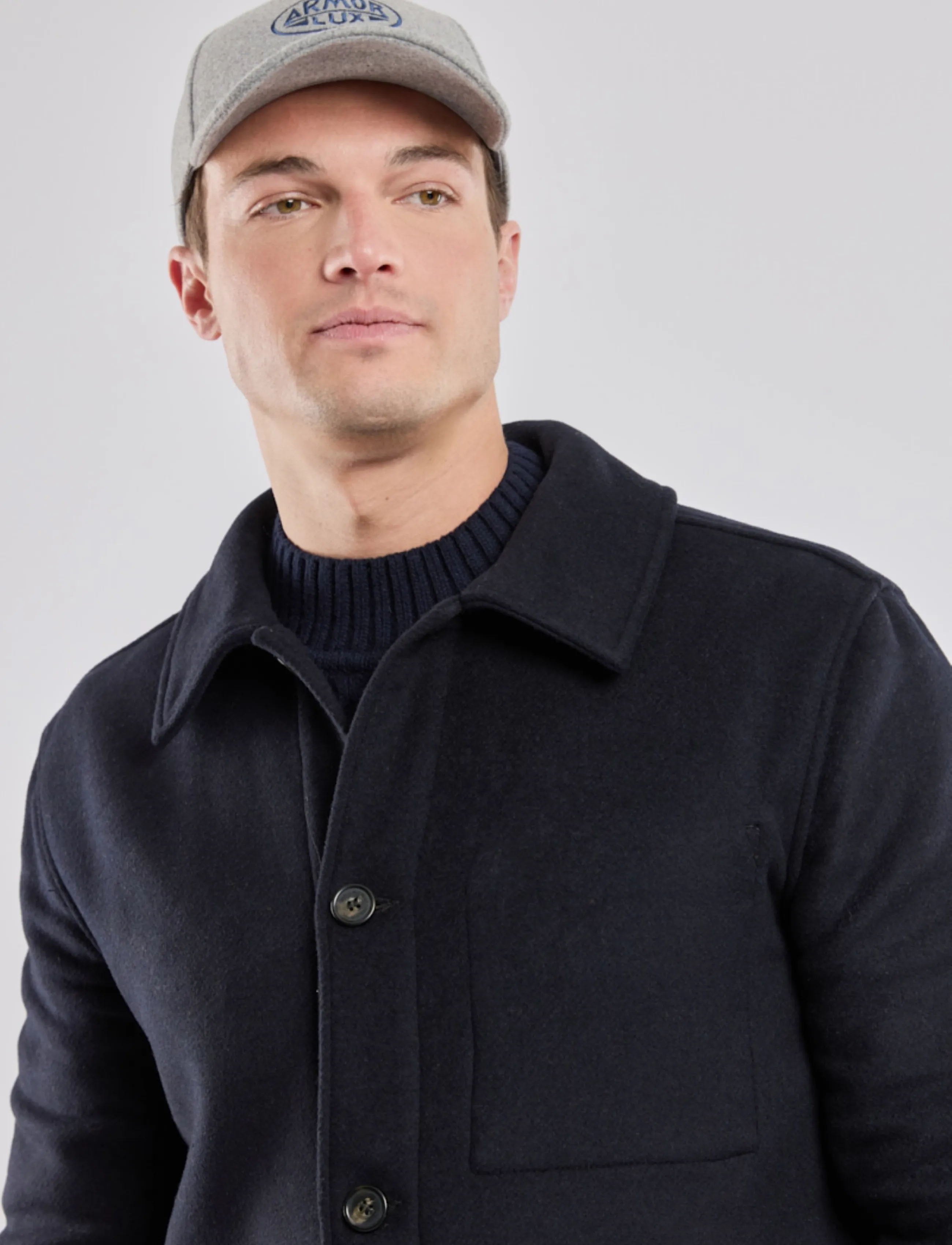 Armor Lux - Heritage jacket - rich navy/carreaux ketchup - 5