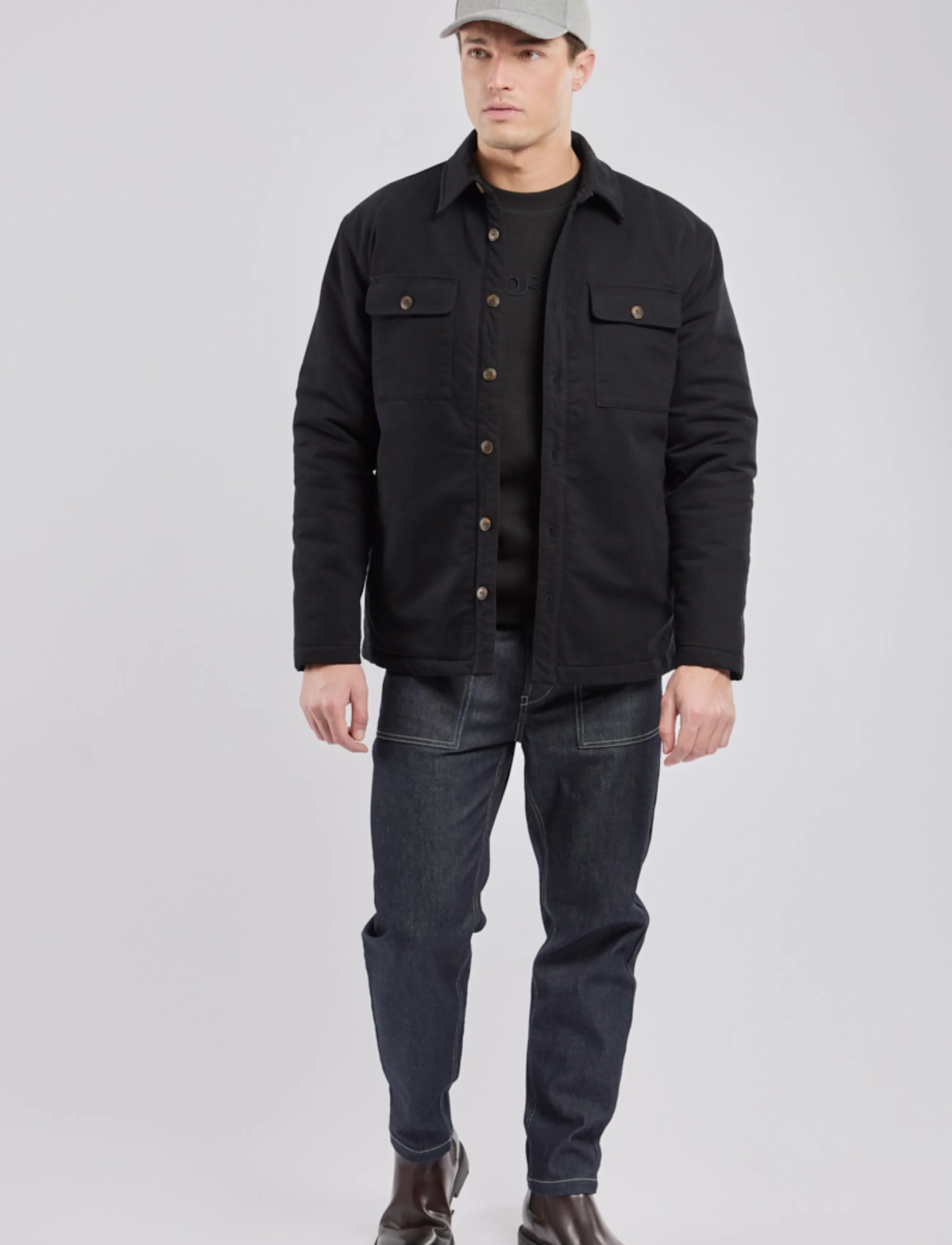 Armor Lux - Quilted Overshirt - black - 3