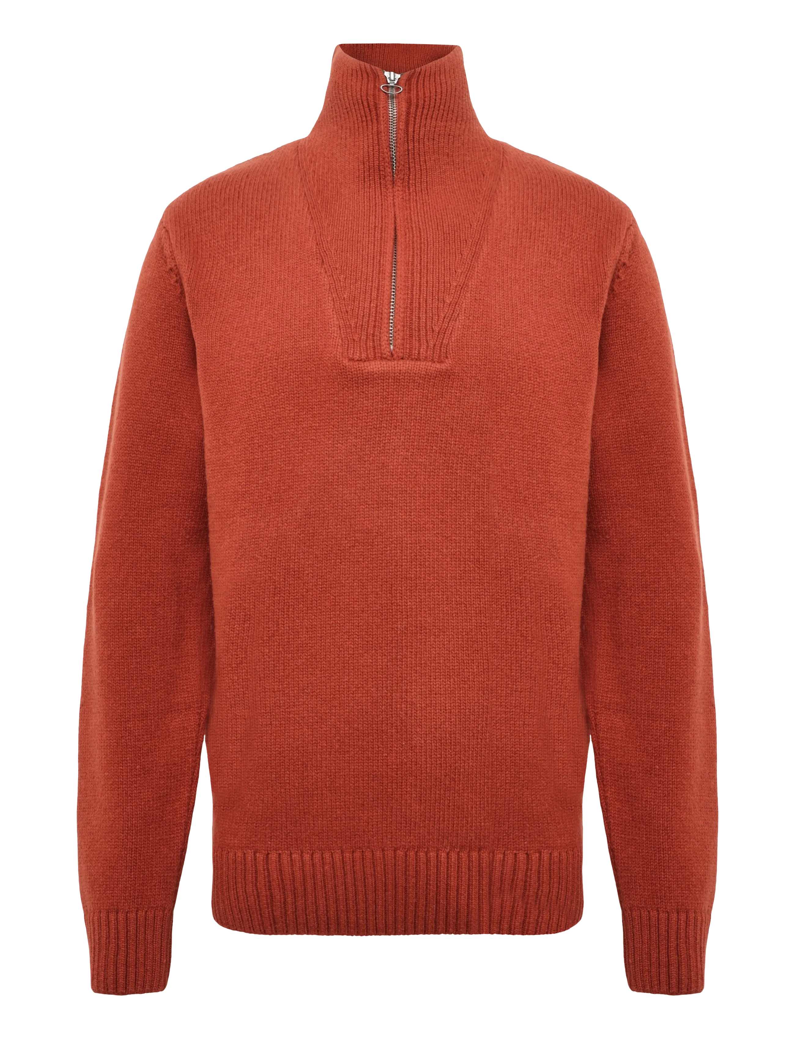 Armor Lux Trucker Sweater - Half zip jumpers - KETCHUP CHINÉ / orange