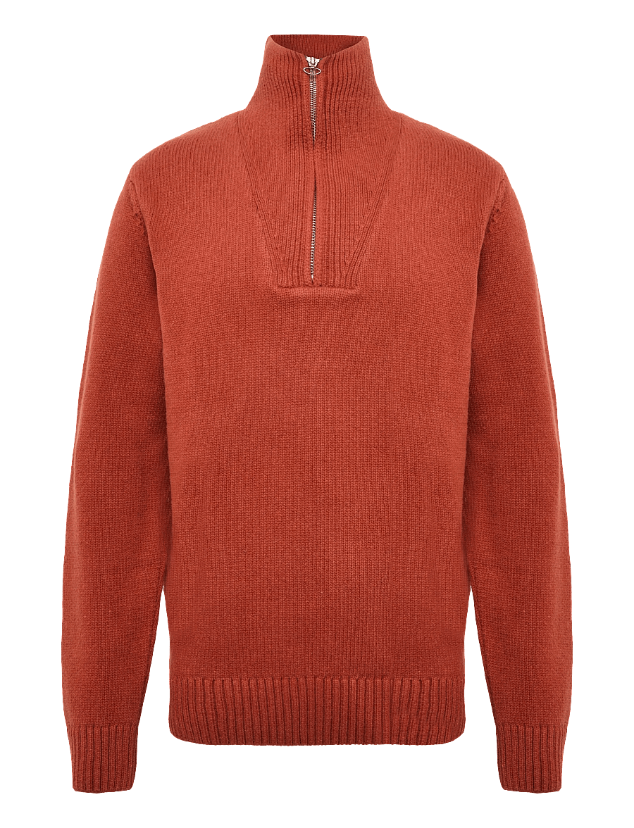 Armor Lux - Trucker Sweater - half zip jumpers - ketchup chinÉ - 1