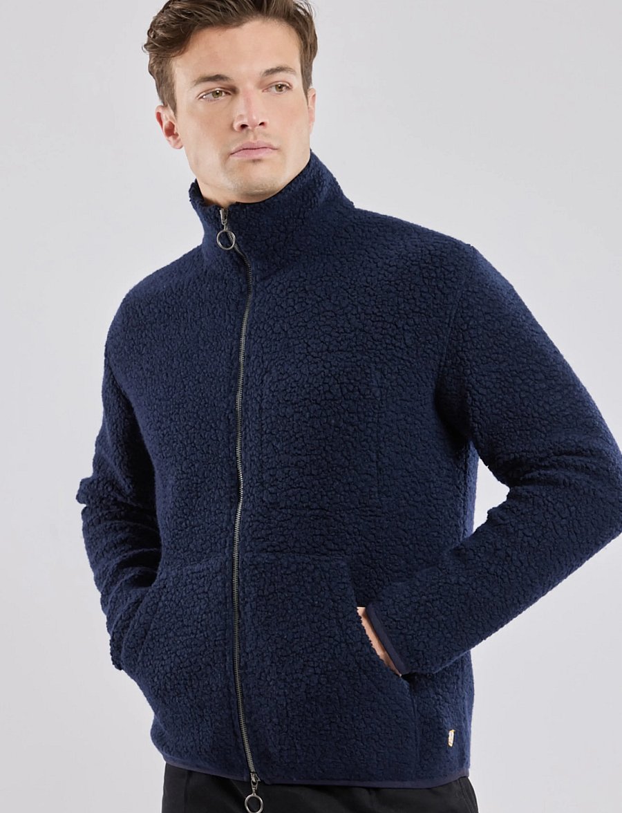 Armor Lux - Sherpa Zip-up Jacket - winterjacken - navire - 0