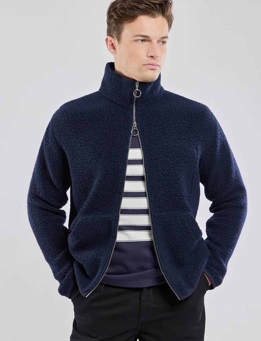 Armor Lux - Sherpa Zip-up Jacket - winterjacken - navire - 3