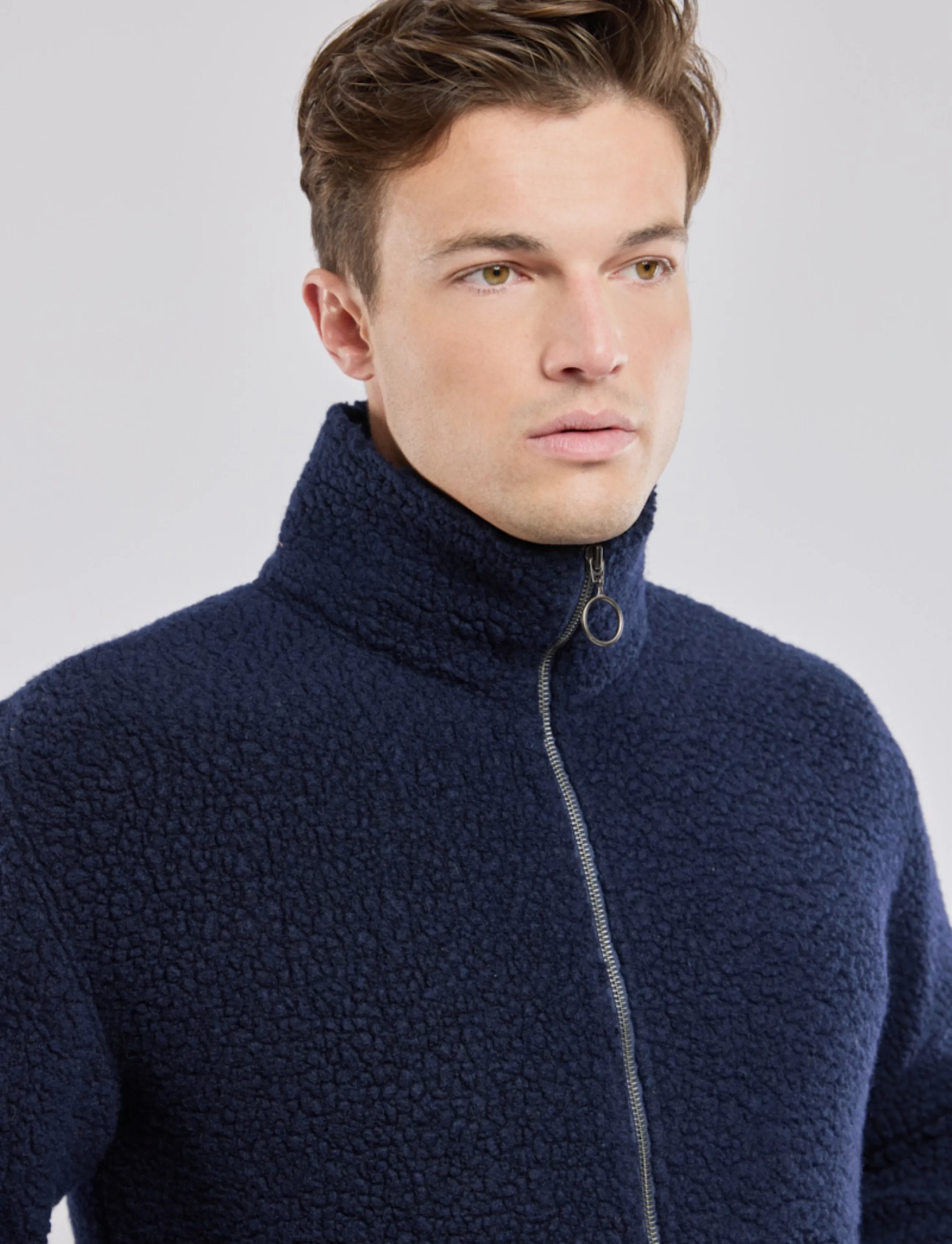 Armor Lux - Sherpa Zip-up Jacket - winterjacken - navire - 4