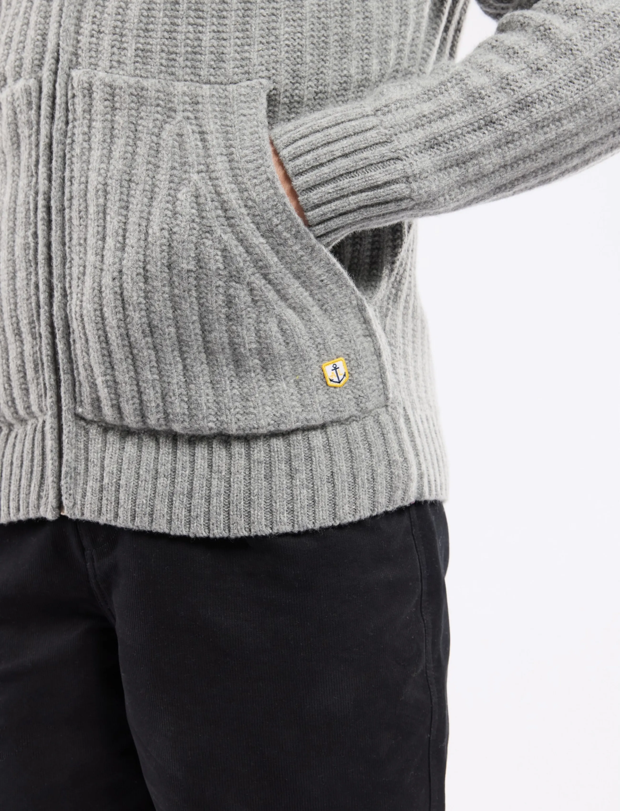 Armor Lux Hooded Zip-up Vest - Kleidung - SLATE / grey