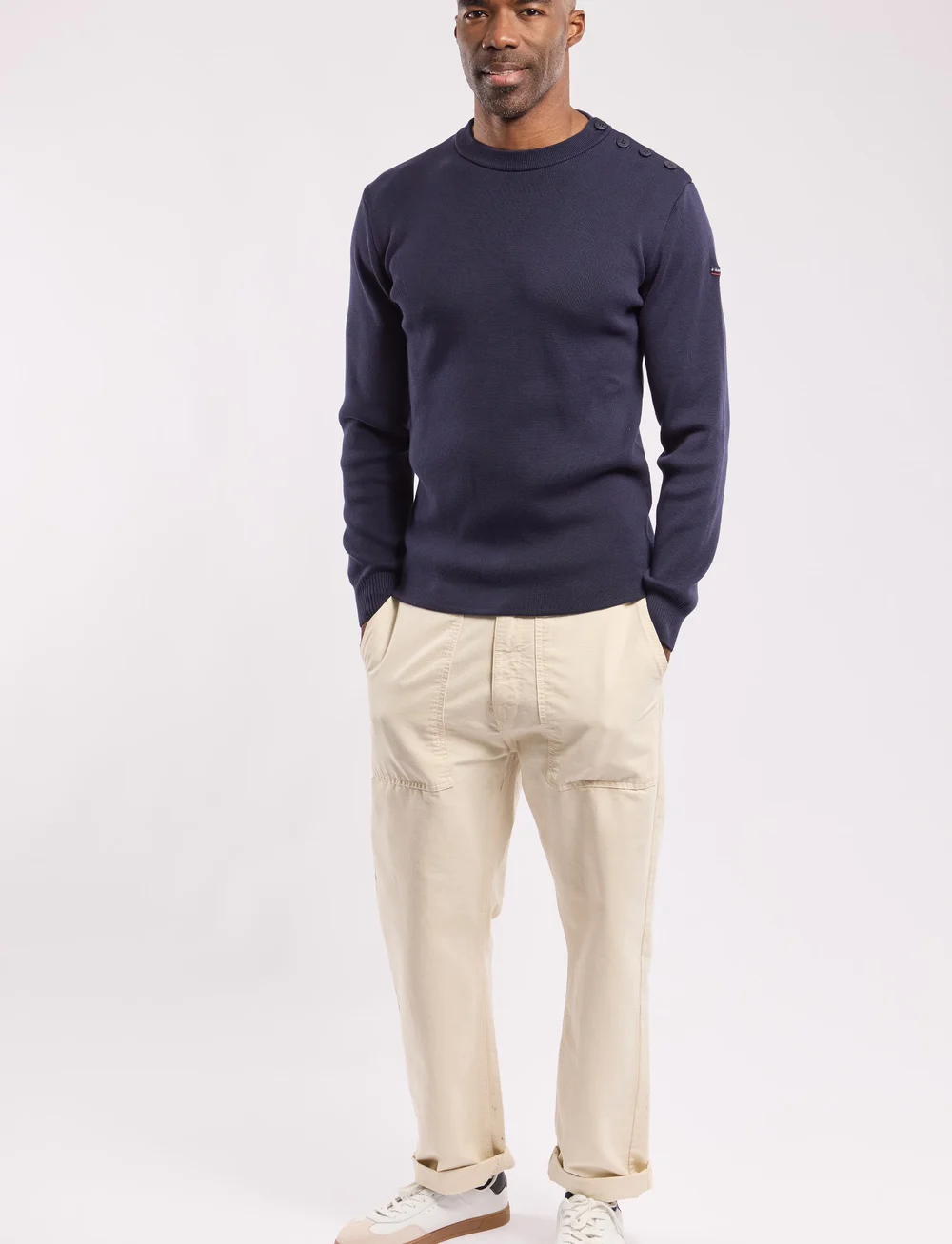 Armor Lux - Striped Mariner Sweater "Groix" - rundhalsad - navy - 5