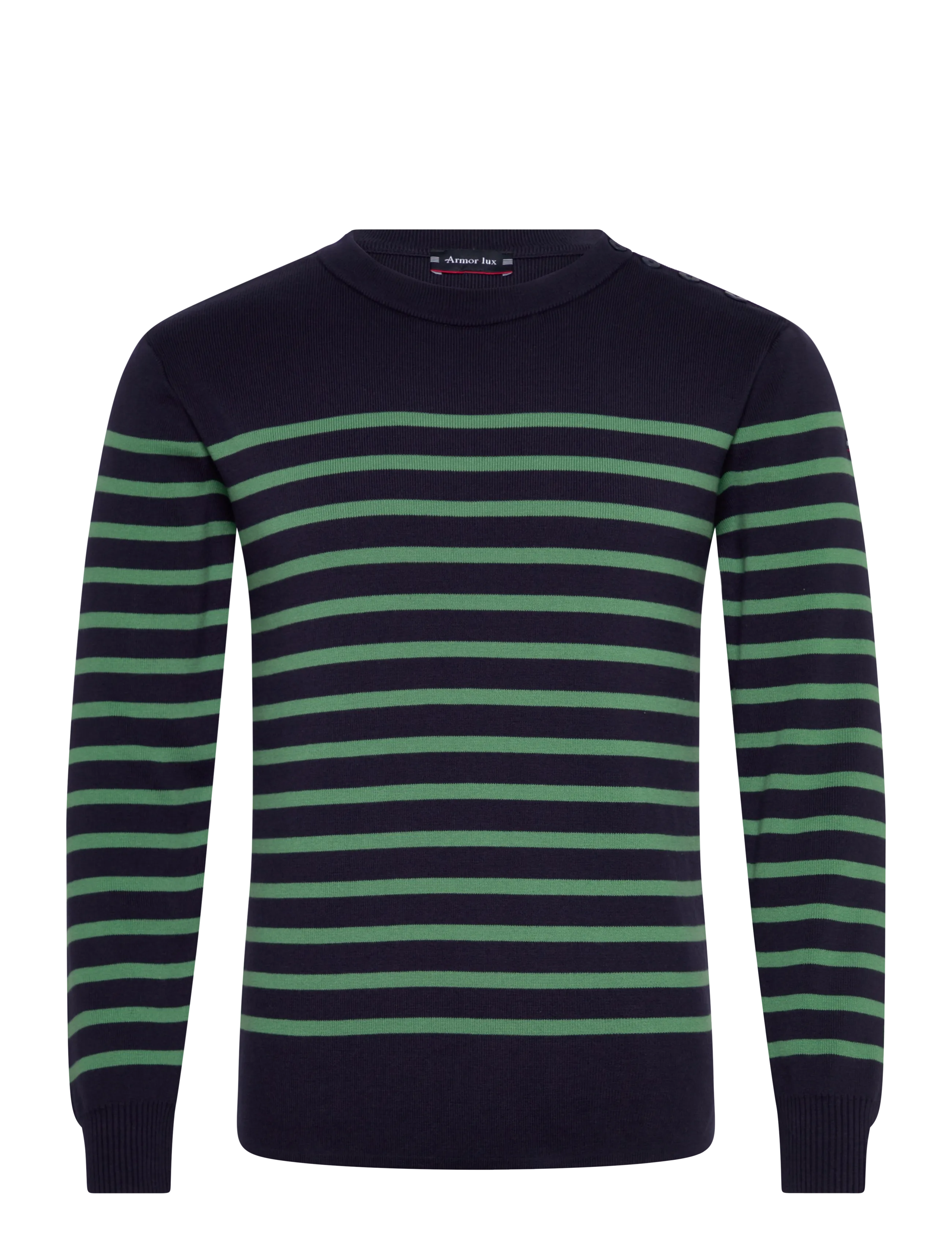 Armor Lux Striped Mariner Sweater "Groix" - Overshirts - NAVY/IVY / navy