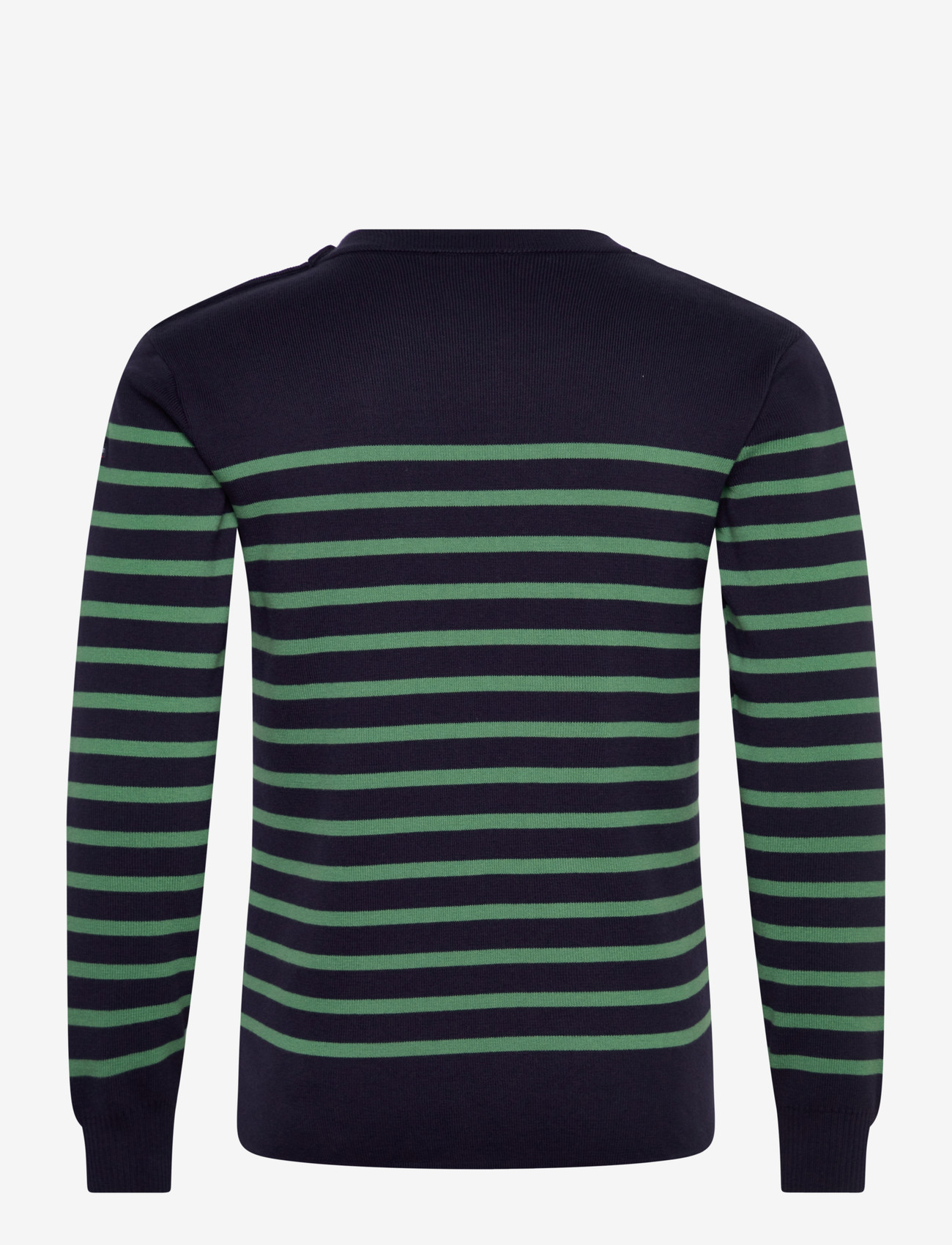 Armor Lux - Striped Mariner Sweater "Groix" - rund hals - navy/ivy - 2