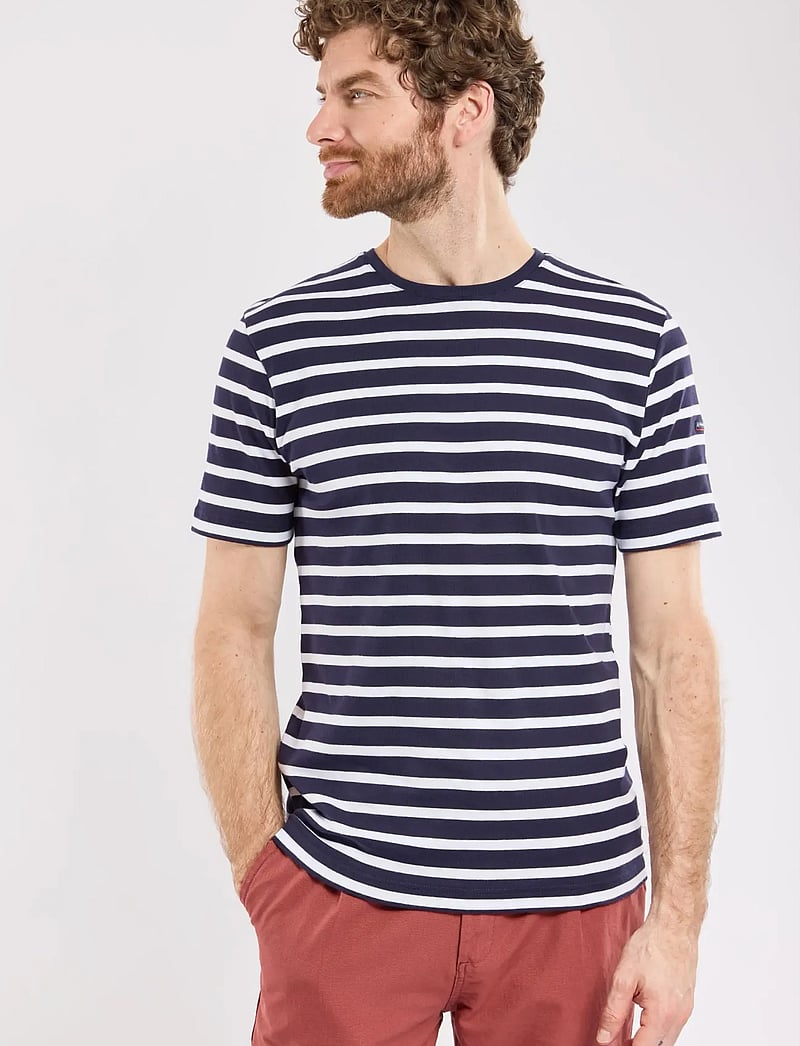 Armor Lux - Morgat Men's Striped Shirt - lühikeste varrukatega t-särgid - navy/white - 4