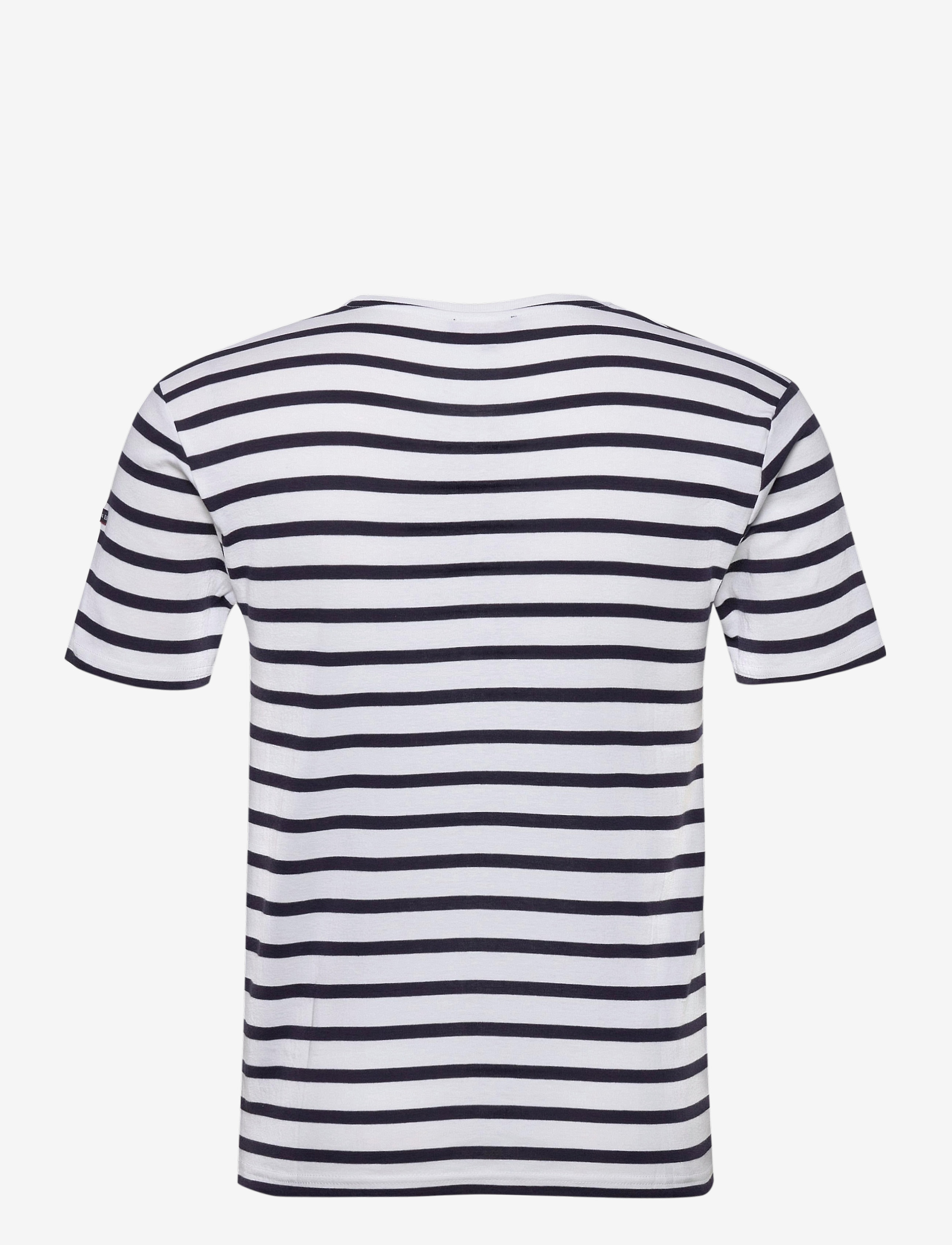 Armor Lux - Morgat Men's Striped Shirt - kurzärmelig - white/navy - 2