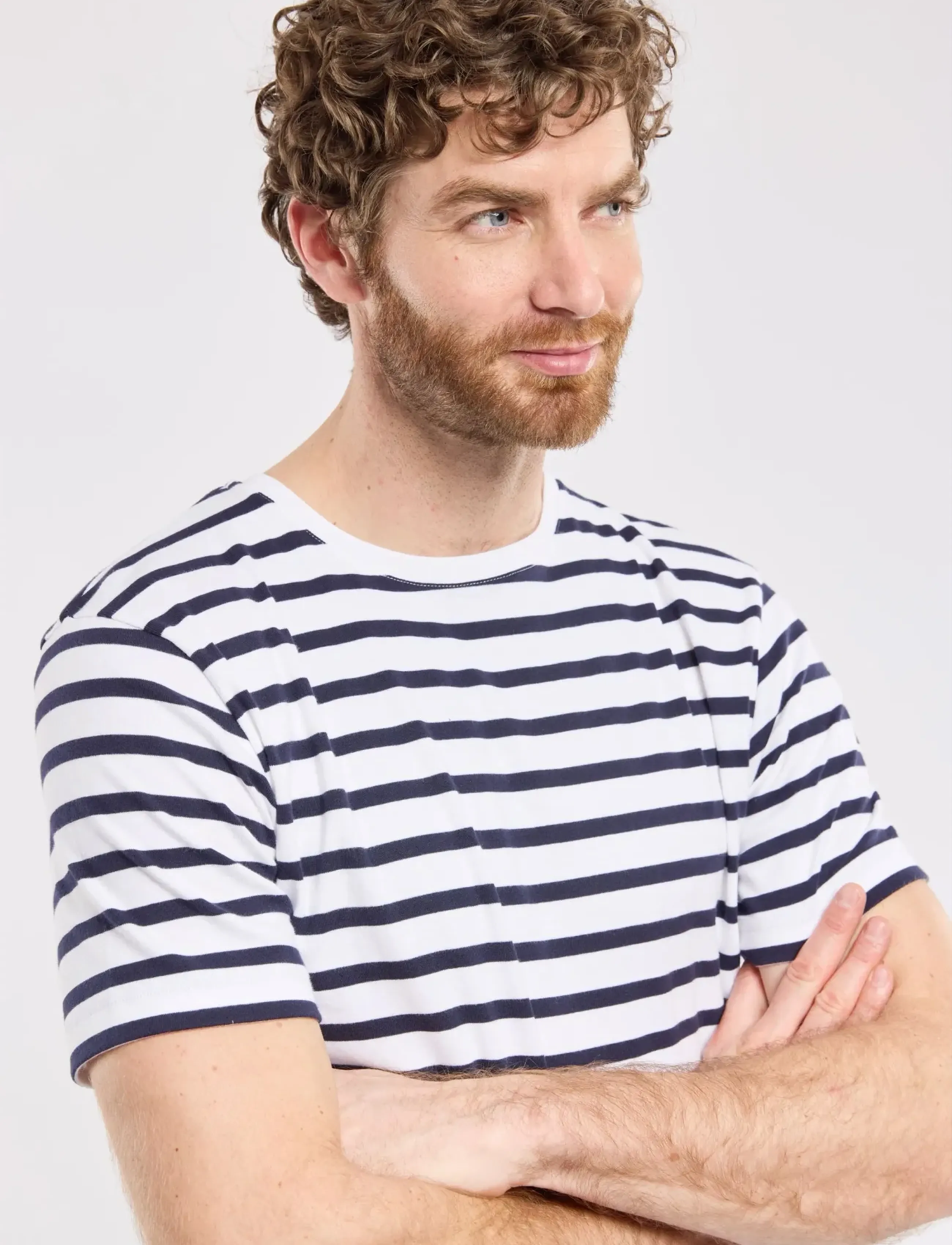 Armor Lux - Morgat Men's Striped Shirt - kurzärmelig - white/navy - 5