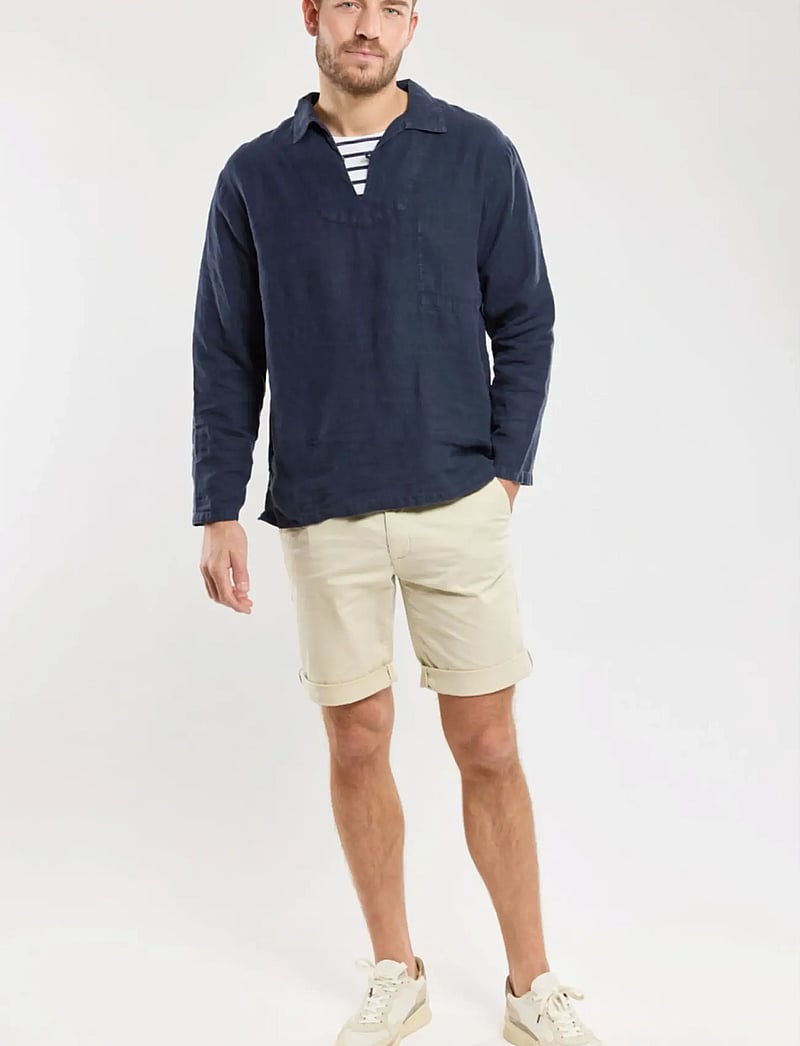 Armor Lux - Heritage Linen Smock - basic skjortor - marine deep - 0