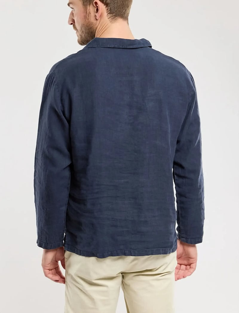 Armor Lux - Heritage Linen Smock - basic skjortor - marine deep - 4