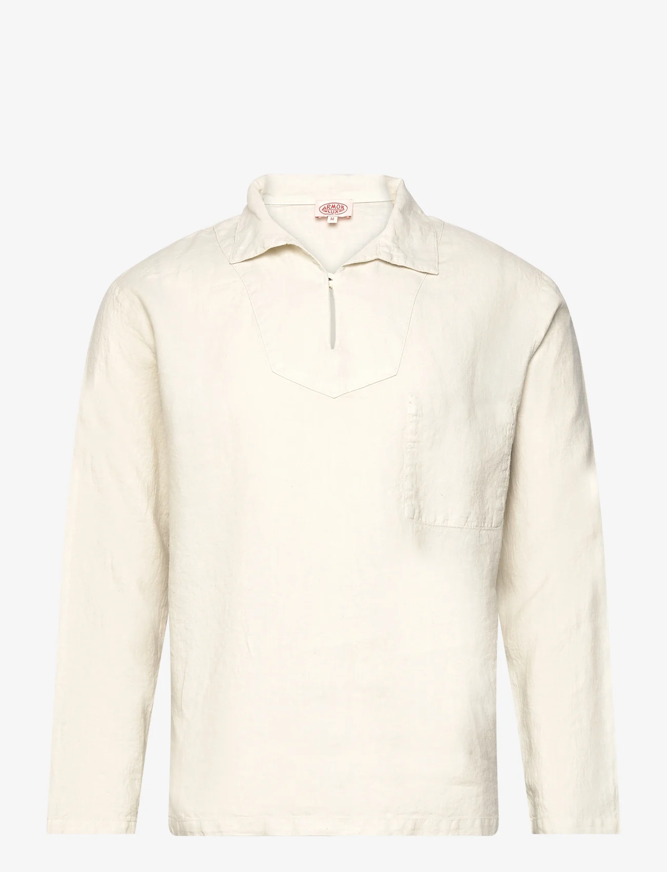 Armor Lux - Linen Fisherman's smock Héritage - basic shirts - oyster clair - 0
