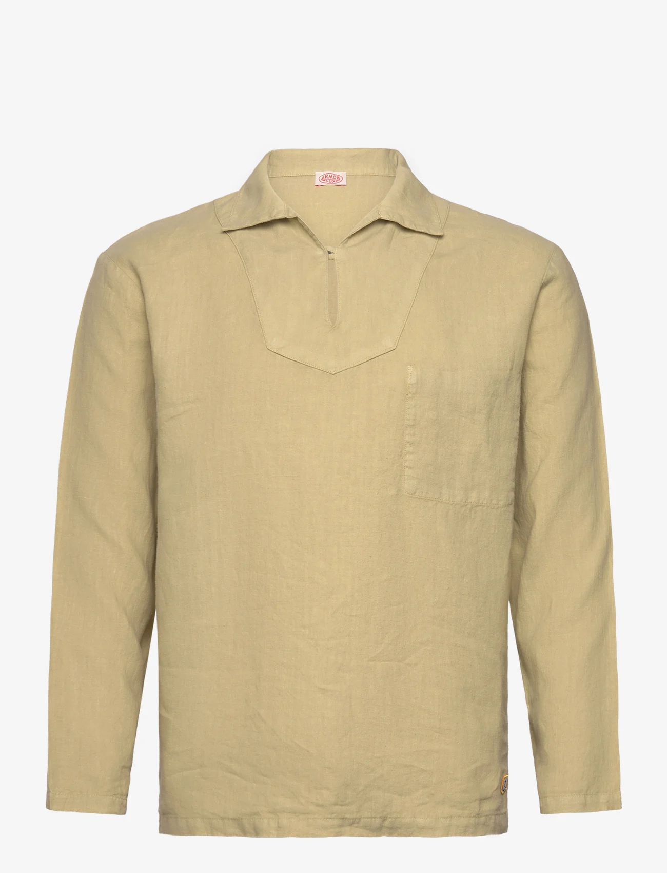 Armor Lux - Linen Fisherman's smock Héritage - basic shirts - pale olive - 0