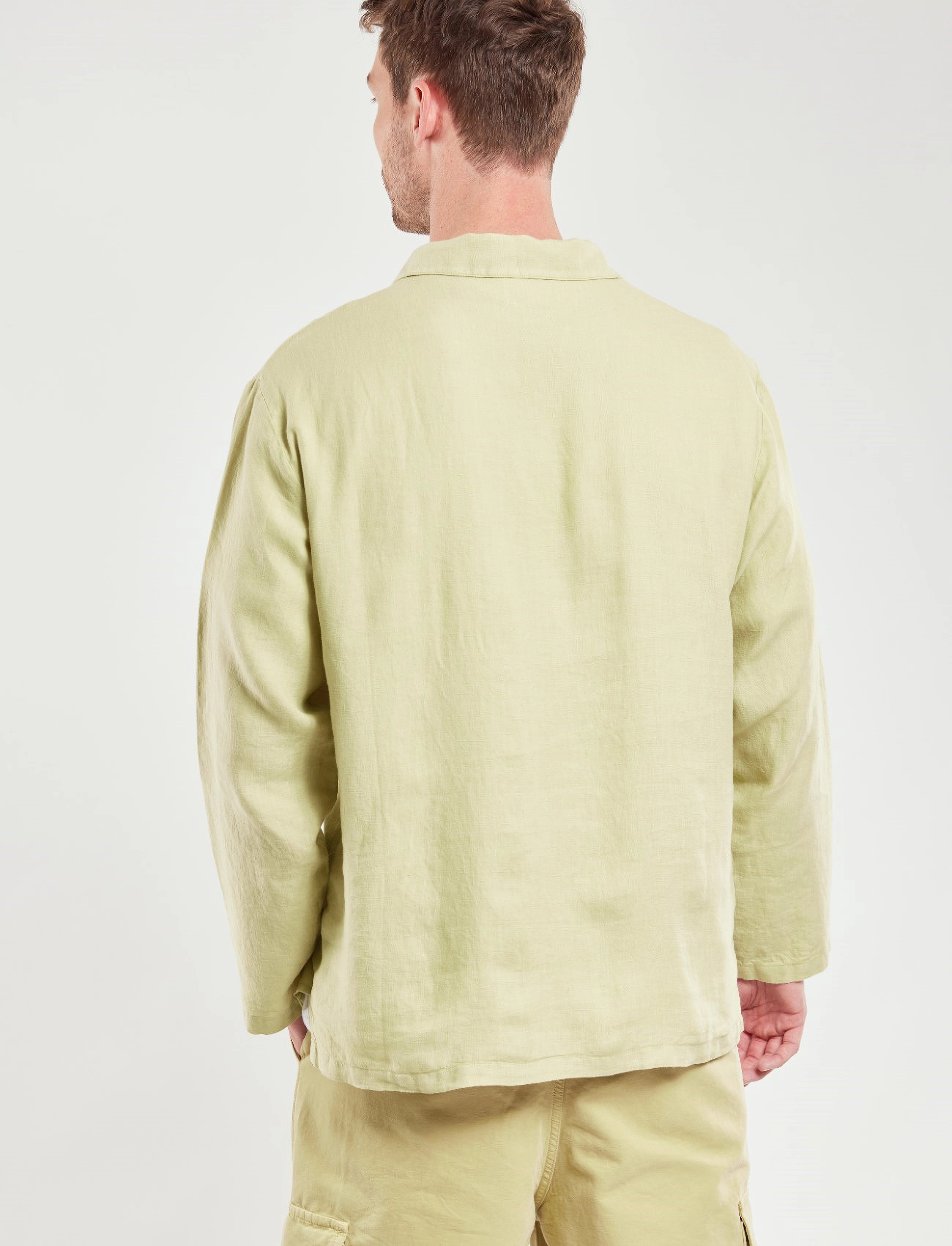 Armor Lux - Heritage Linen Smock - hørskjorter - pale olive - 3