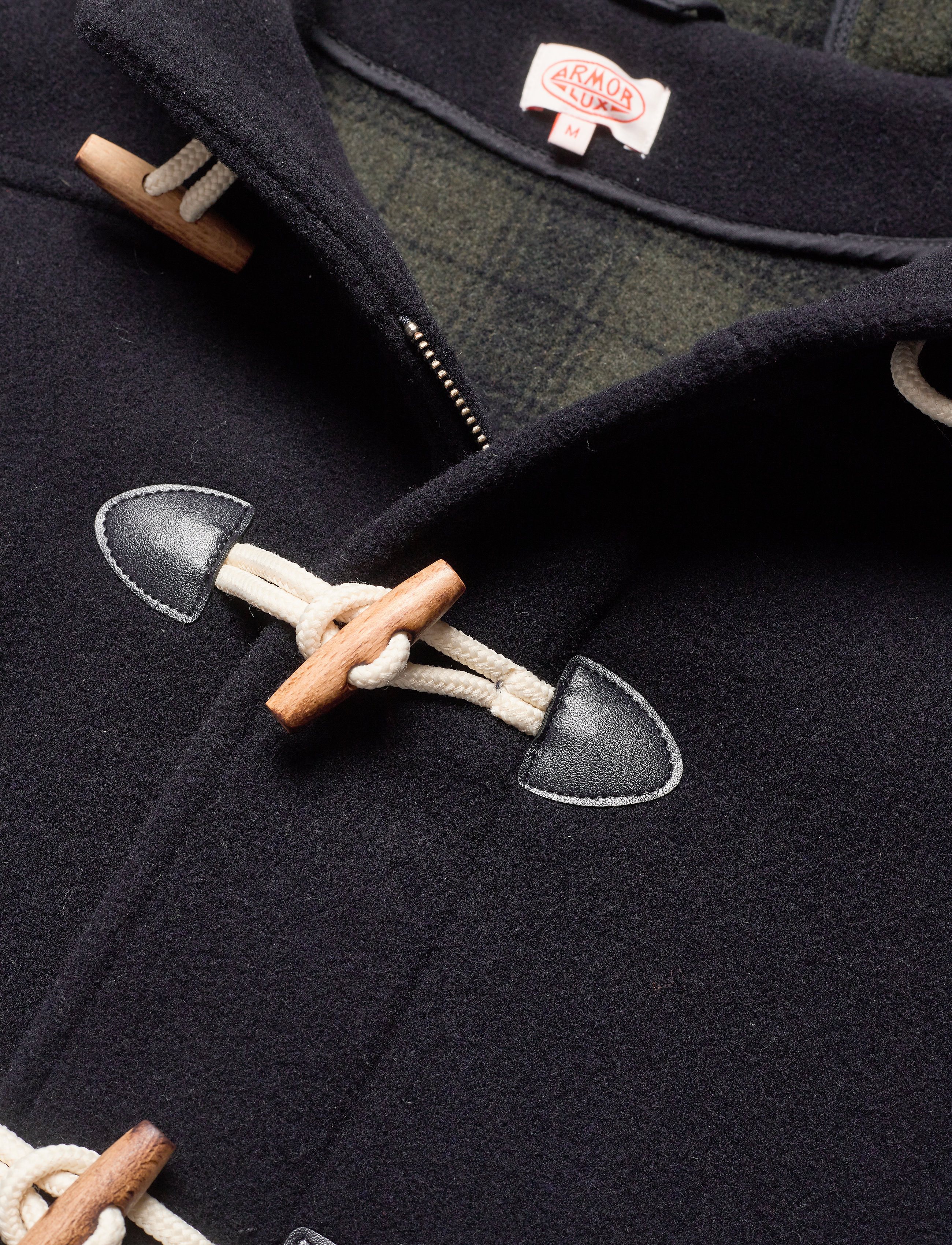 Armor Lux - Duffle-coat Héritage - rich navy/carreaux epicea - 2
