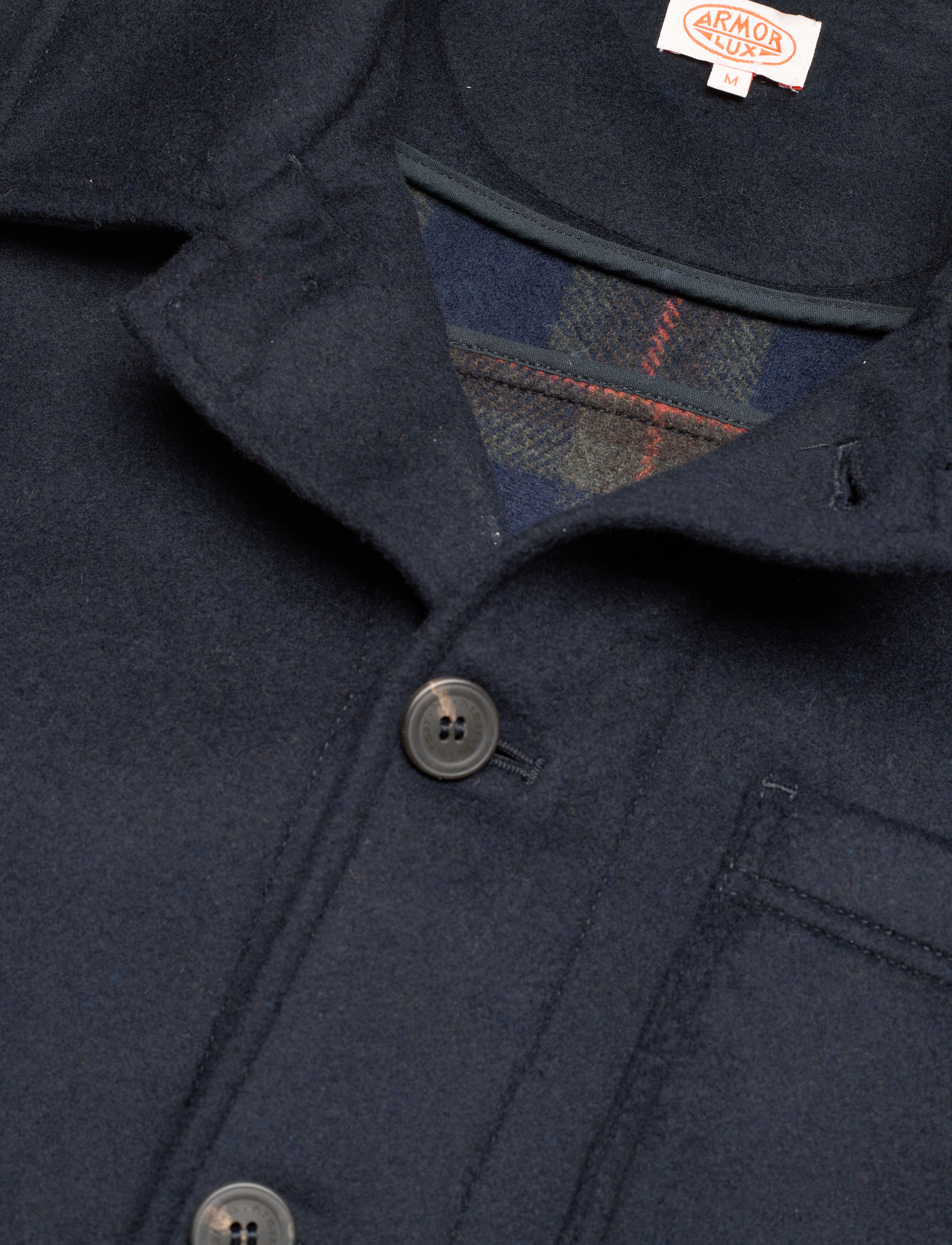 Armor Lux - Jacket Héritage - lentejassen - rich navy/check tajine - 2