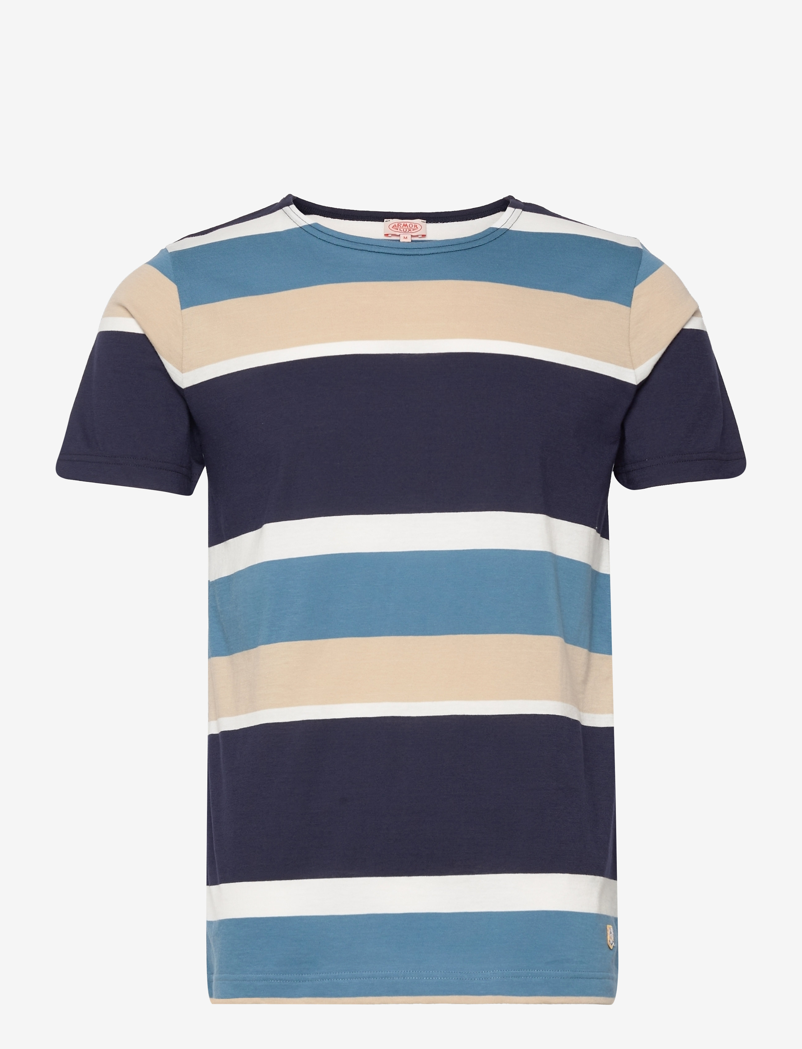 Armor Lux - Breton Striped Shirt Héritage - navy/milk/dune/lagoon arm - 0