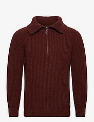 Armor Lux - Zip-up Sweater Héritage - basic knitwear - deep paprika - 1