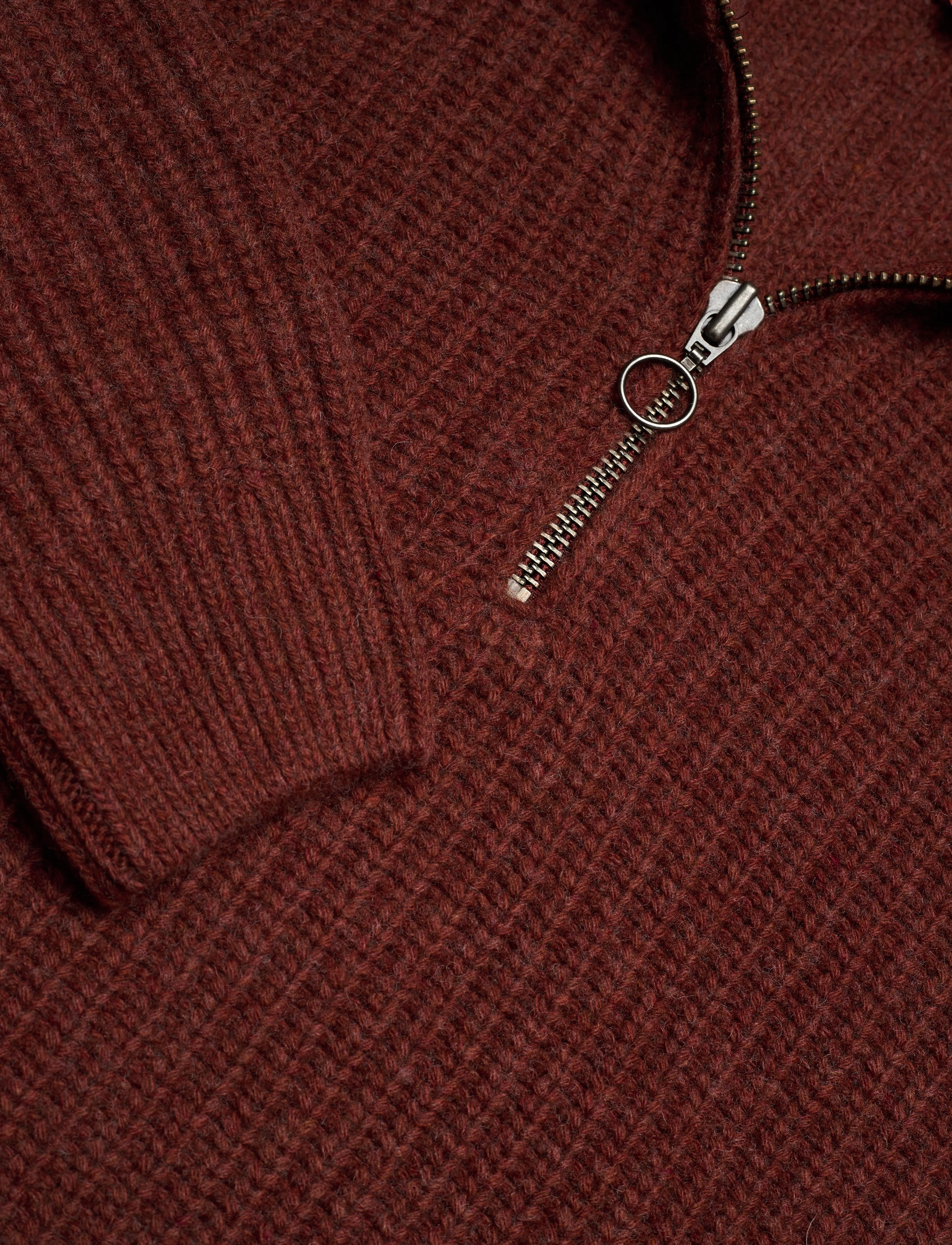 Armor Lux - Zip-up Sweater Héritage - deep paprika - 5