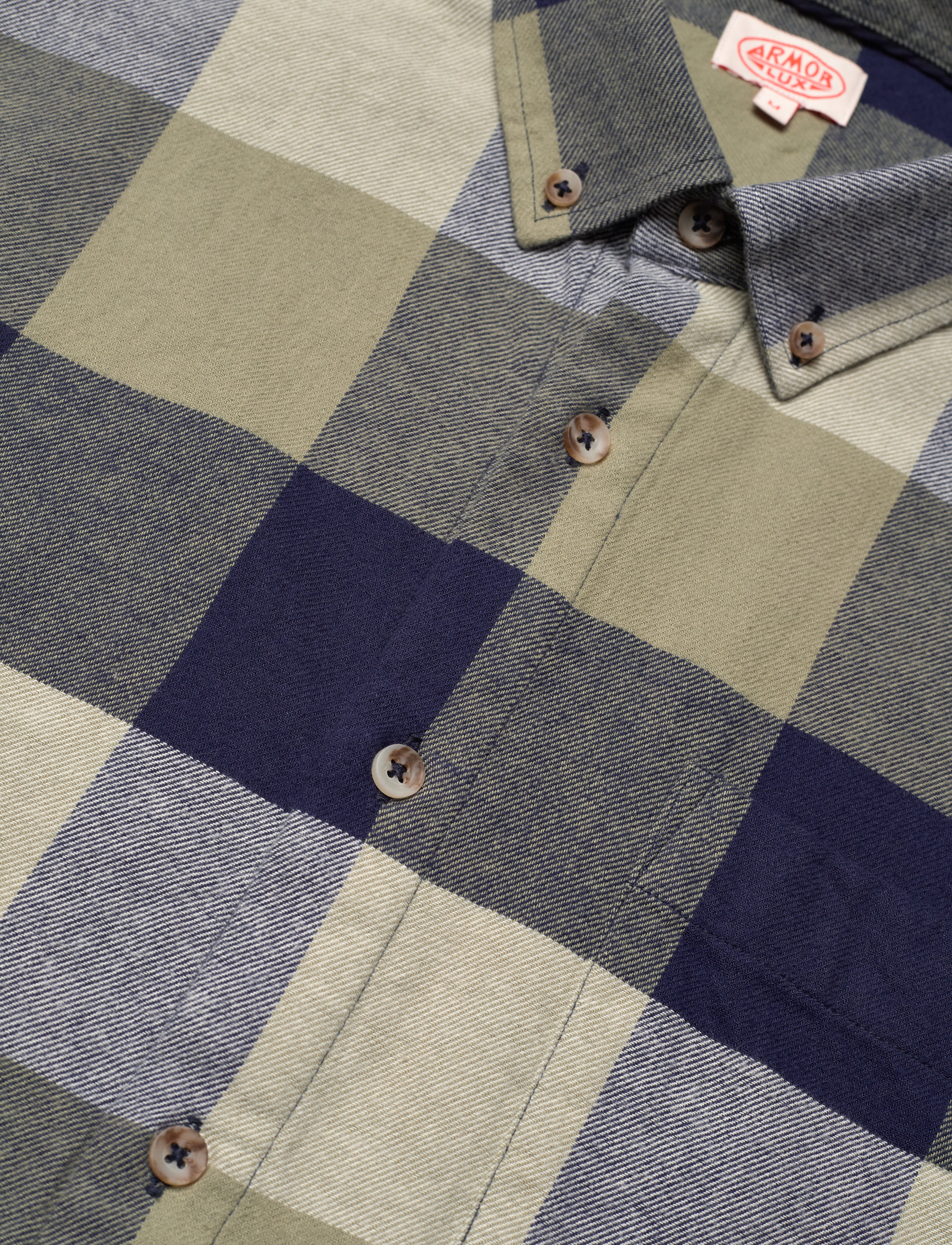 Armor Lux - Check Shirt "Héritage" - check pixel military - 3