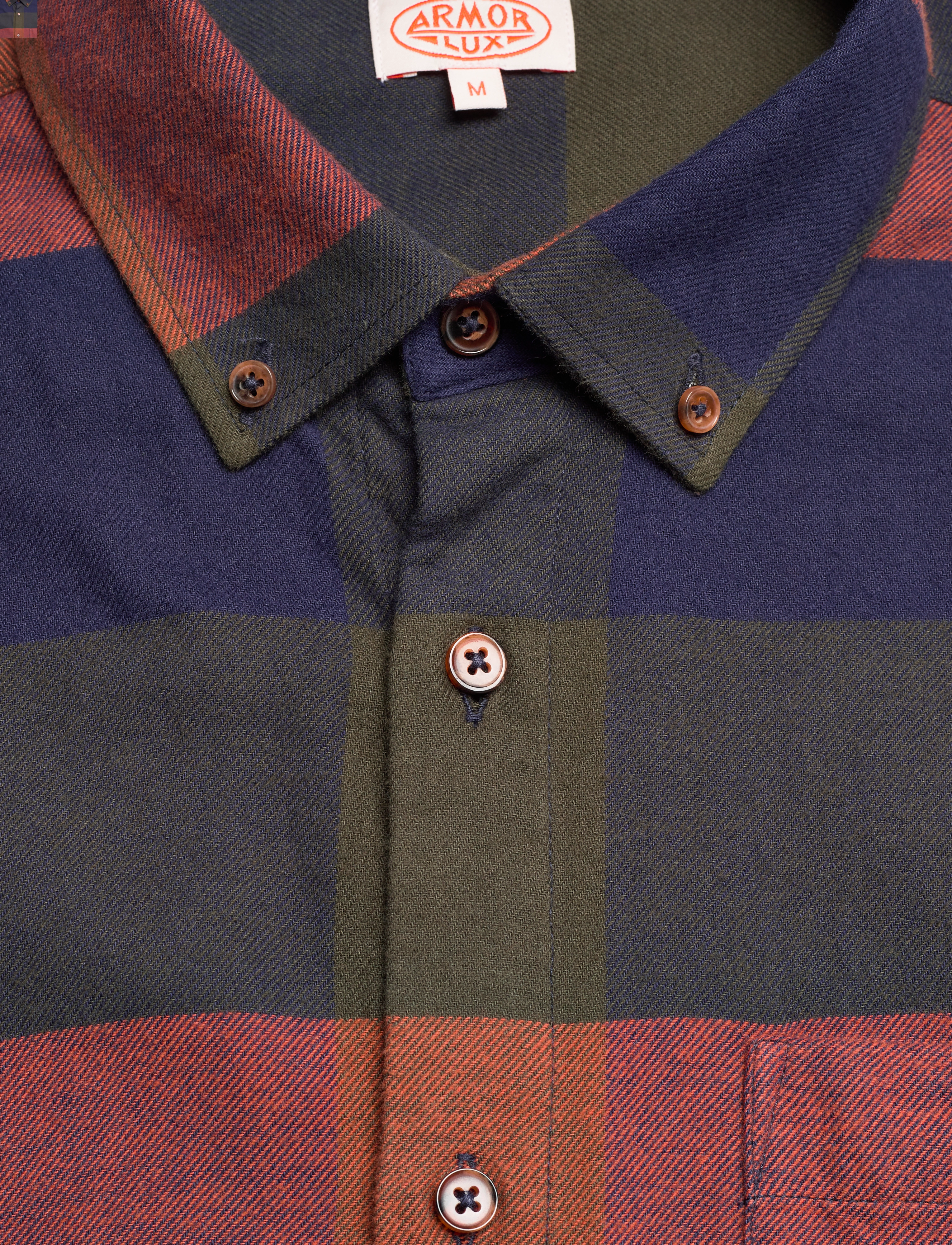 Armor Lux - Check Shirt "Héritage" - check pixel tajine - 2