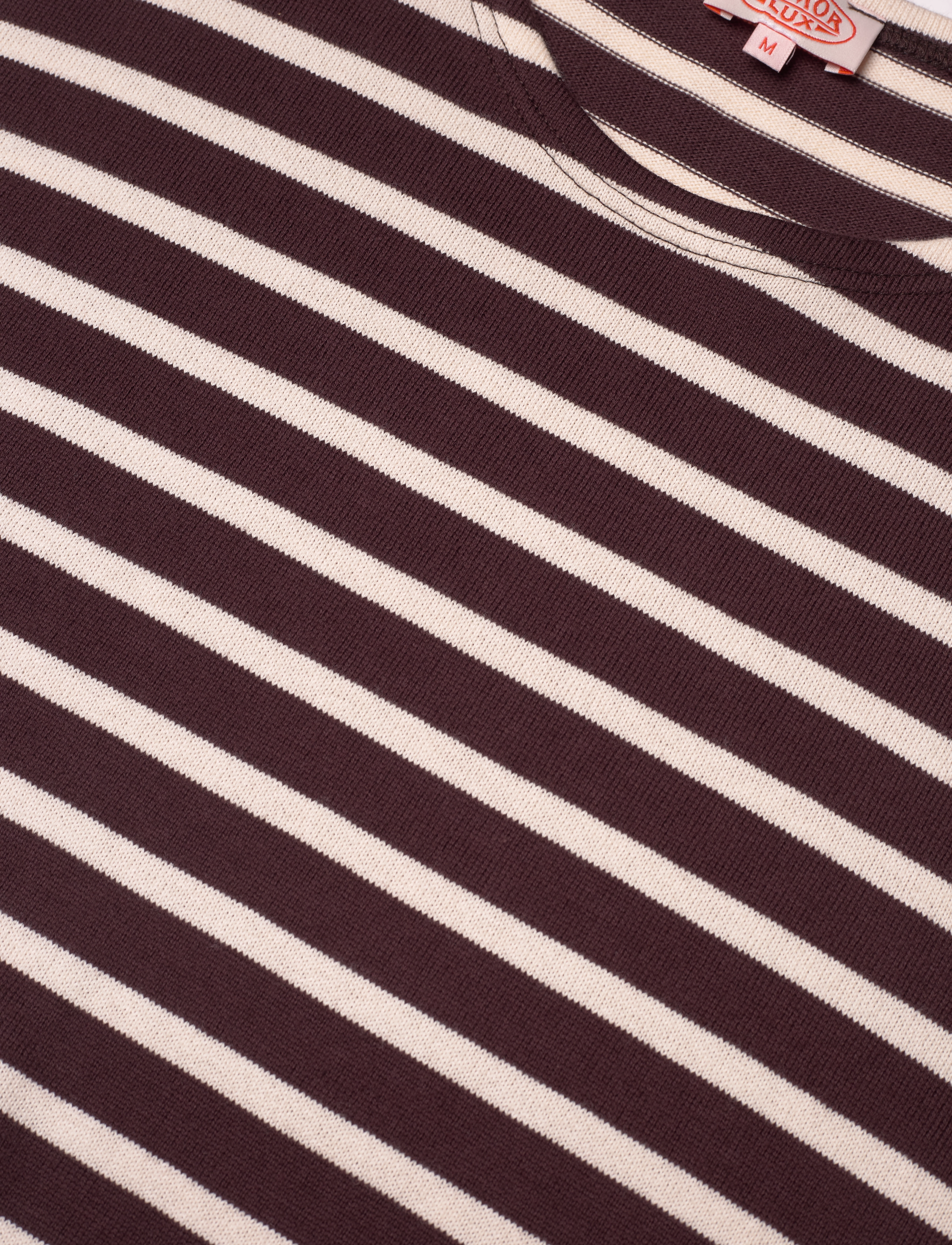 Armor Lux - Striped Breton Shirt Héritage - acajou foncÉ/nature - 4