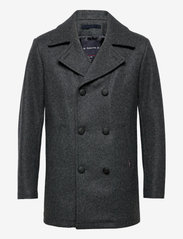 Armor Lux - Pea Coat "Kermoor" - wool jackets - gris chine - 0
