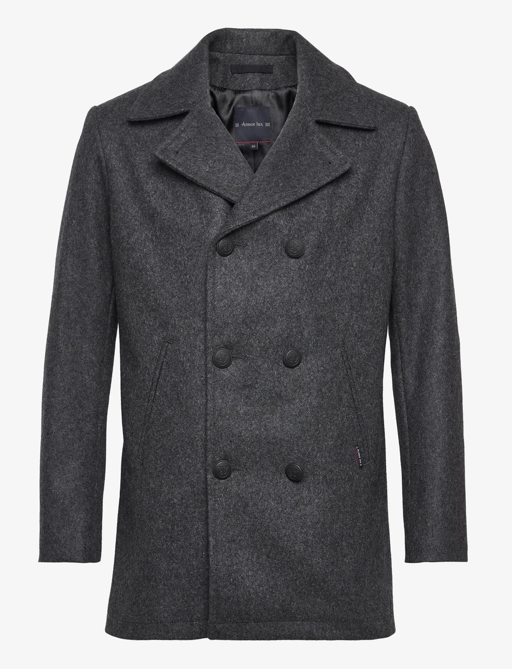 Armor Lux - Pea Coat "Kermoor" - vinterjackor - gris chine - 0