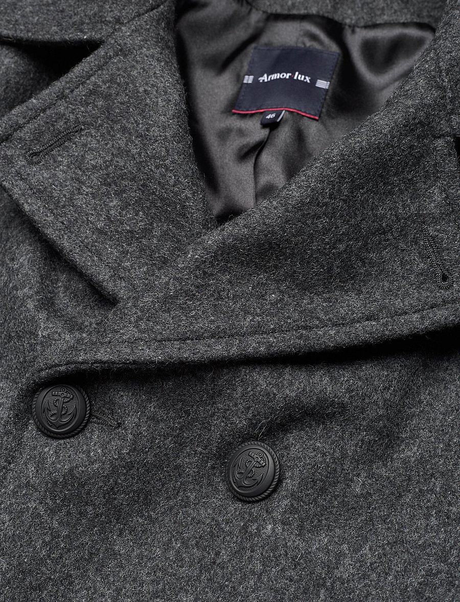 Armor Lux - Pea Coat "Kermoor" - jacken - gris chine - 3