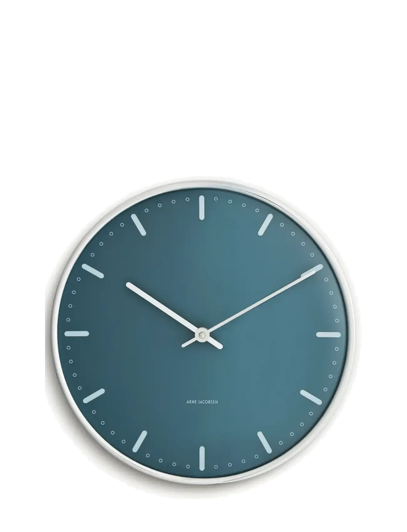 Arne Jacobsen Clocks City Hall Vægur Ø21 Cm Blå, Ø:21 cm, Watches, Silber - Wall Clocks, Homeware