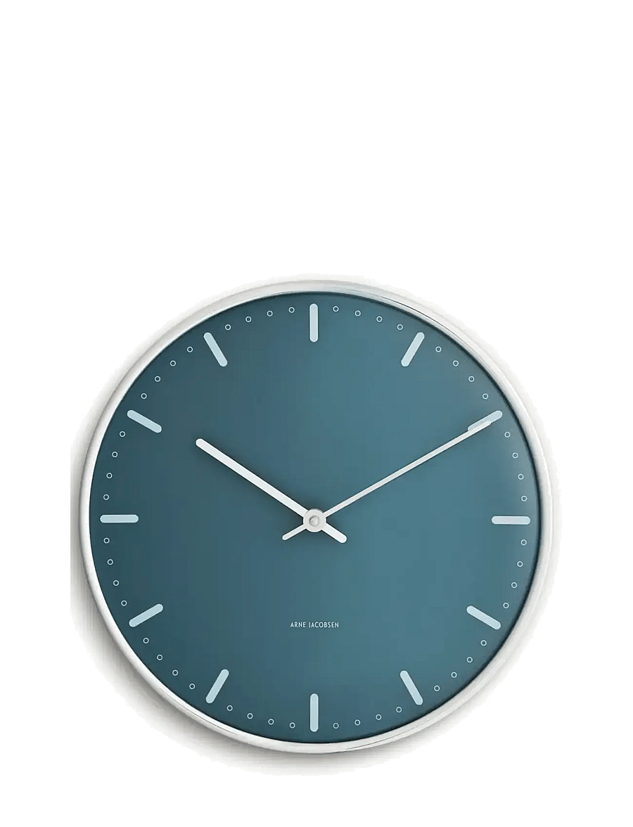 Arne Jacobsen Clocks - City Hall Veggur Ø21 cm blå - veggklokker - blue - 0
