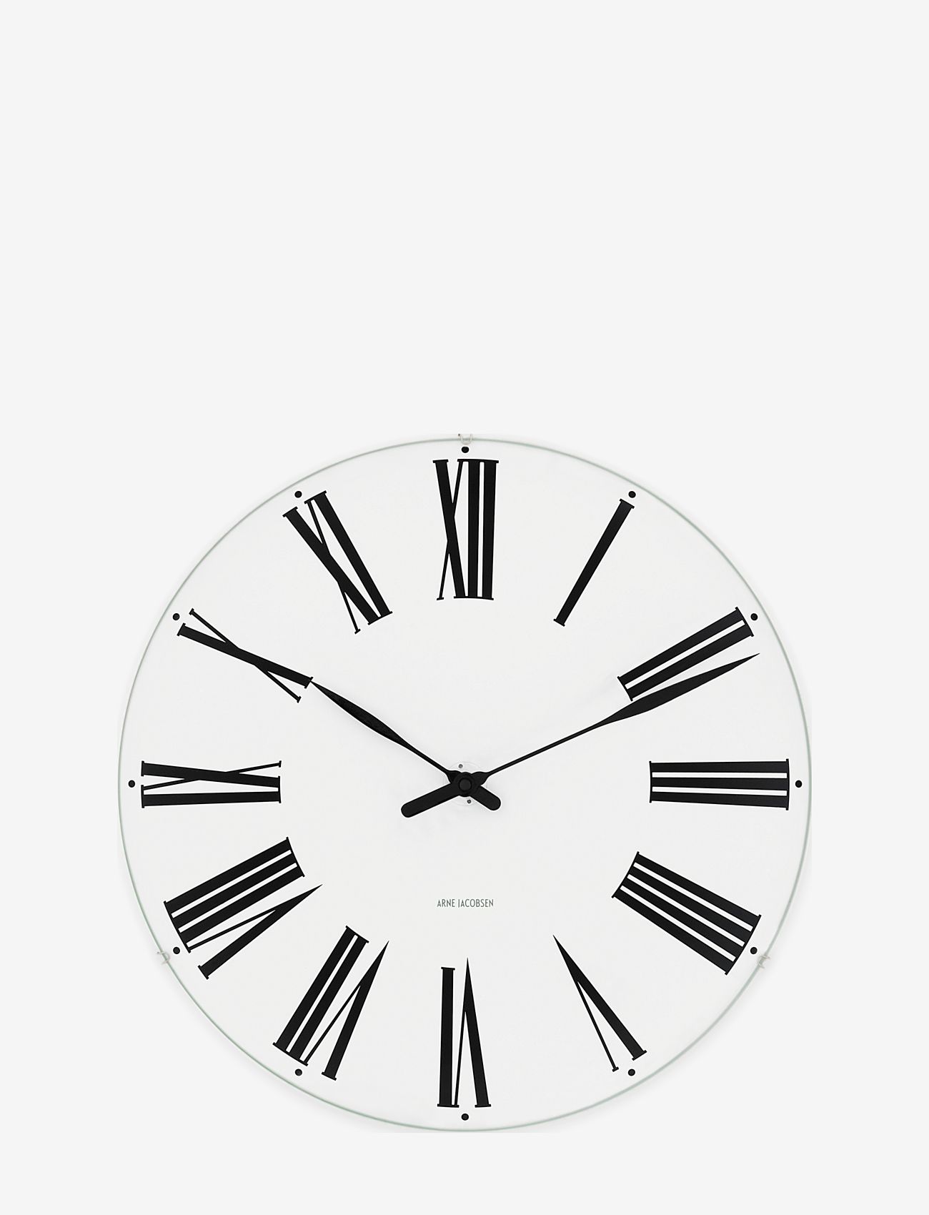Arne Jacobsen Clocks - Roman Wall clock Ø16 cm white/black - seinäkellot - white/black - 0
