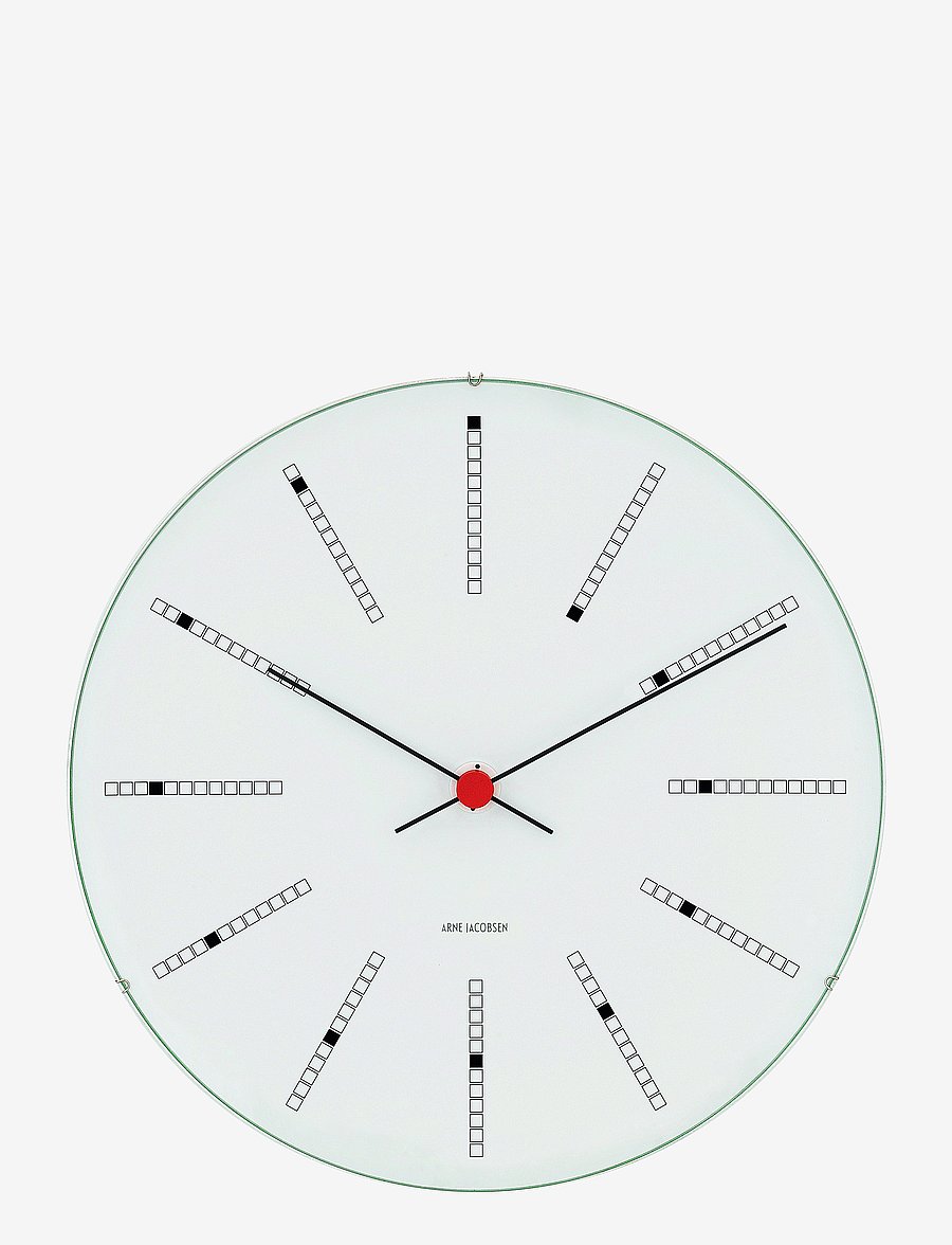 Arne Jacobsen Clocks - Bankers Wall clock Ø21cm - seinäkellot - white/black/red - 0