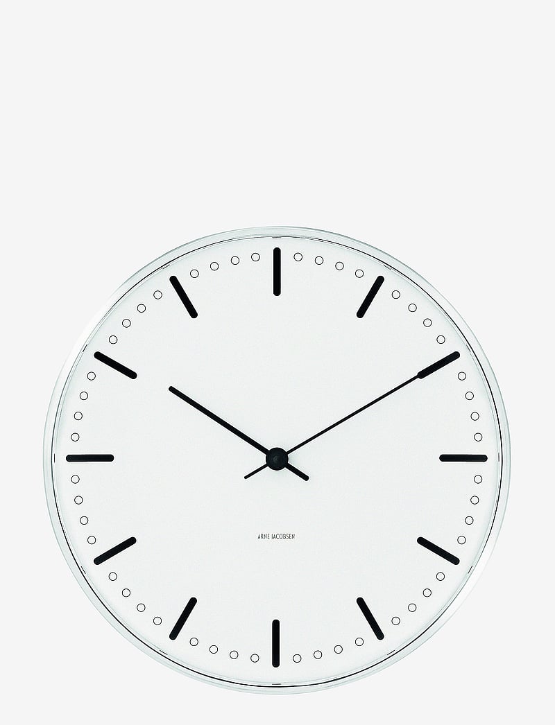 Arne Jacobsen Clocks - City Hall Wall clock Ø21cm - wanduhren - white/black - 0