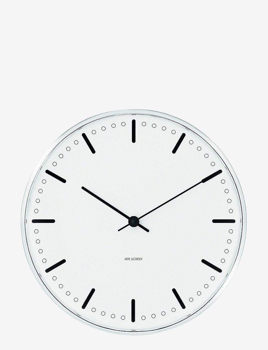 Arne Jacobsen Clocks - City Hall Wall clock Ø21cm - wanduhren - white/black - 0