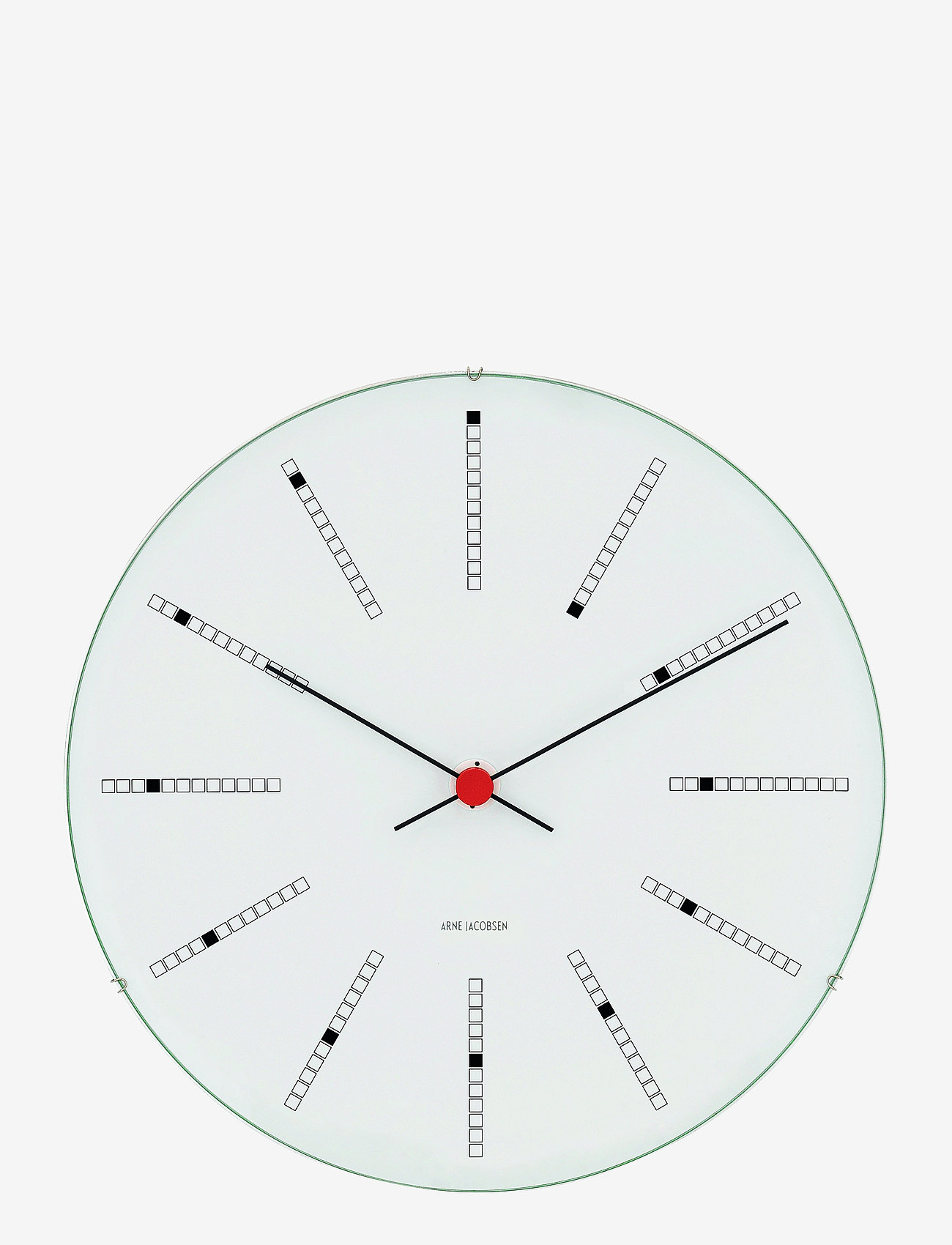 Arne Jacobsen Clocks - Bankers Wall clock Ø29cm - seinakellad - white/black/red - 0