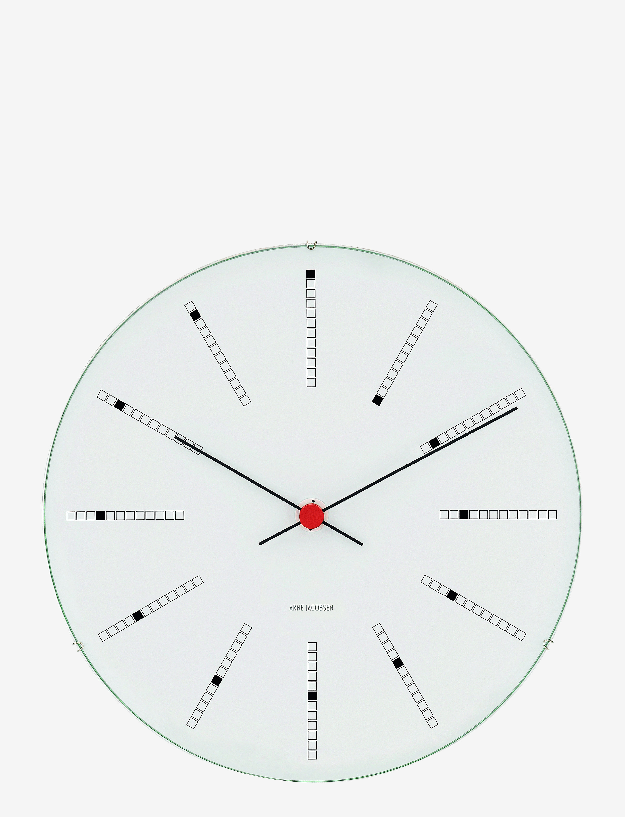Arne Jacobsen Clocks Bankers Vgur Ø29 cm - Clocks - WHITE/BLACK/RED / white