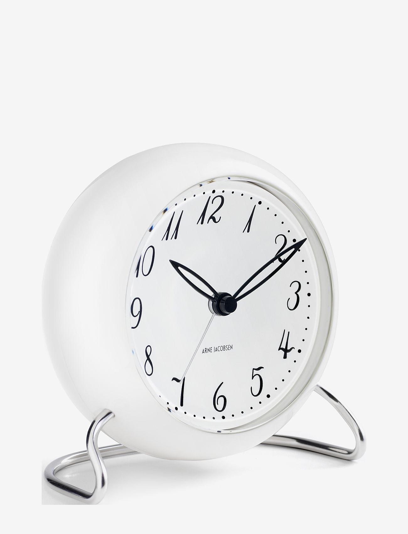 Arne Jacobsen Clocks - LK Table clock Ø11 cm white - uz kamīna un galda noliekami pulksteņi - white - 0