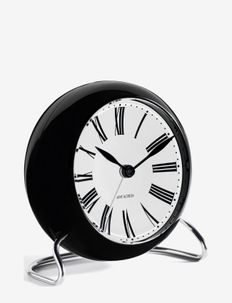 Roman Table clock Ø11 cm white/black, Arne Jacobsen Clocks