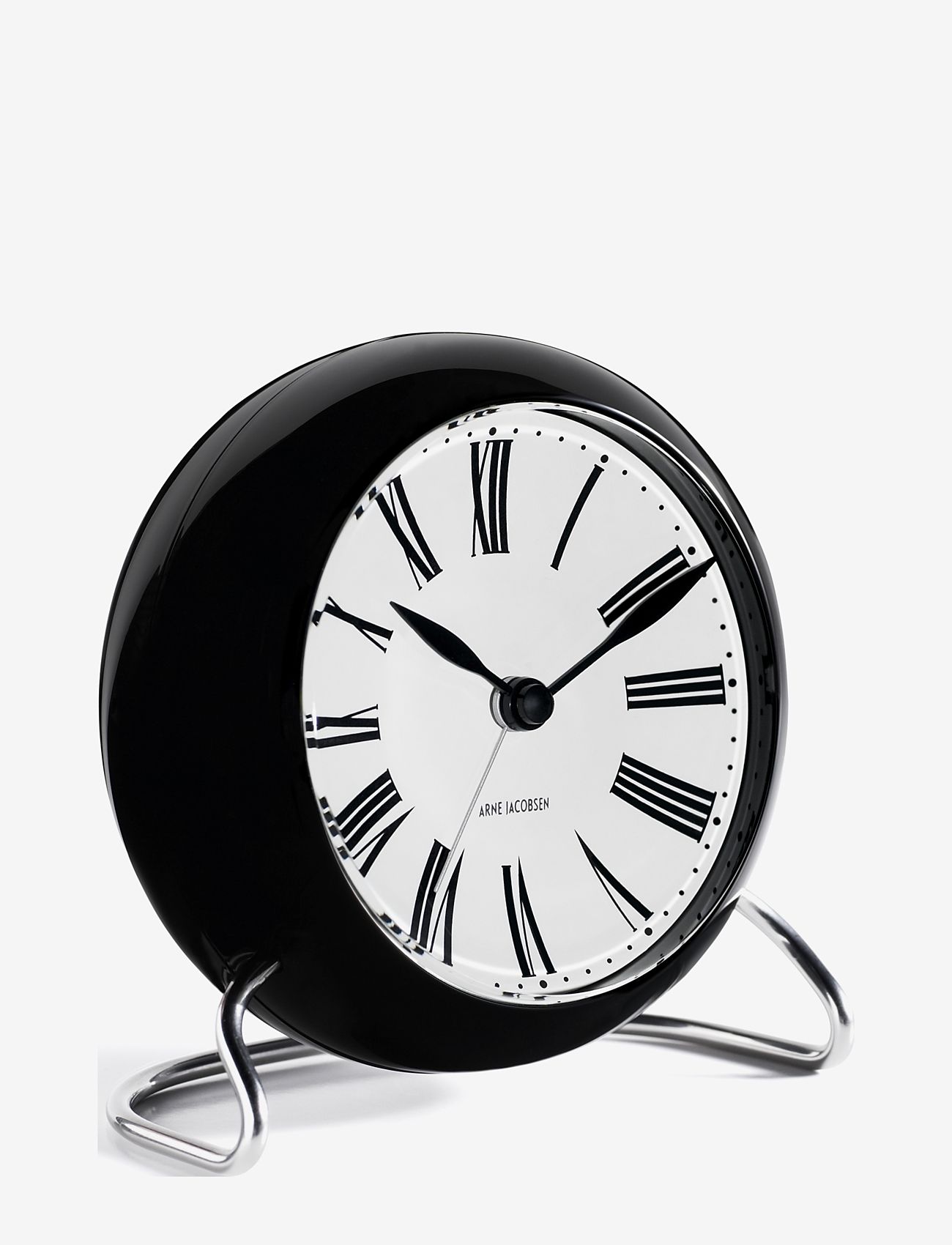 Arne Jacobsen Clocks - Roman Table clock Ø11 cm white/black - uz kamīna un galda noliekami pulksteņi - white/black - 0
