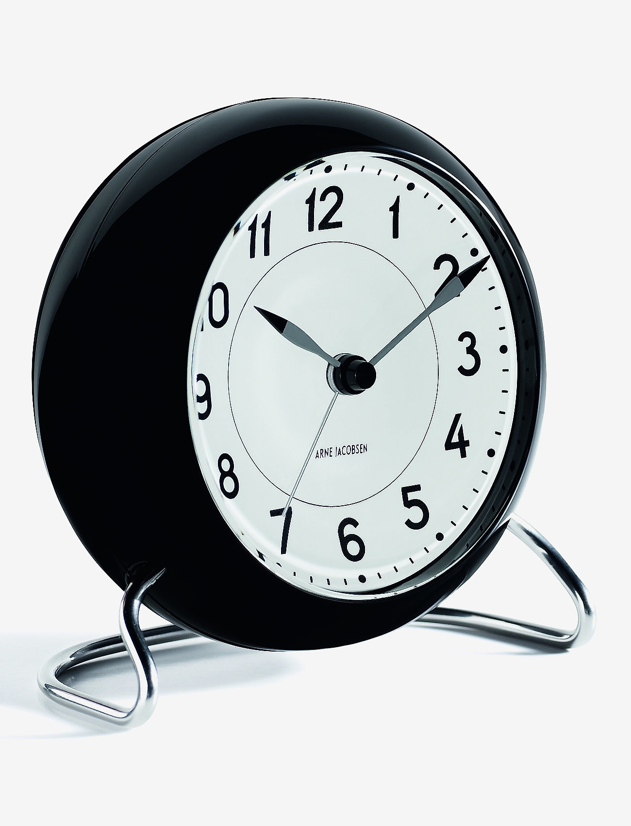 Arne Jacobsen Clocks - Station Bordsur Ø11 cm - väckarklockor - white/black - 1