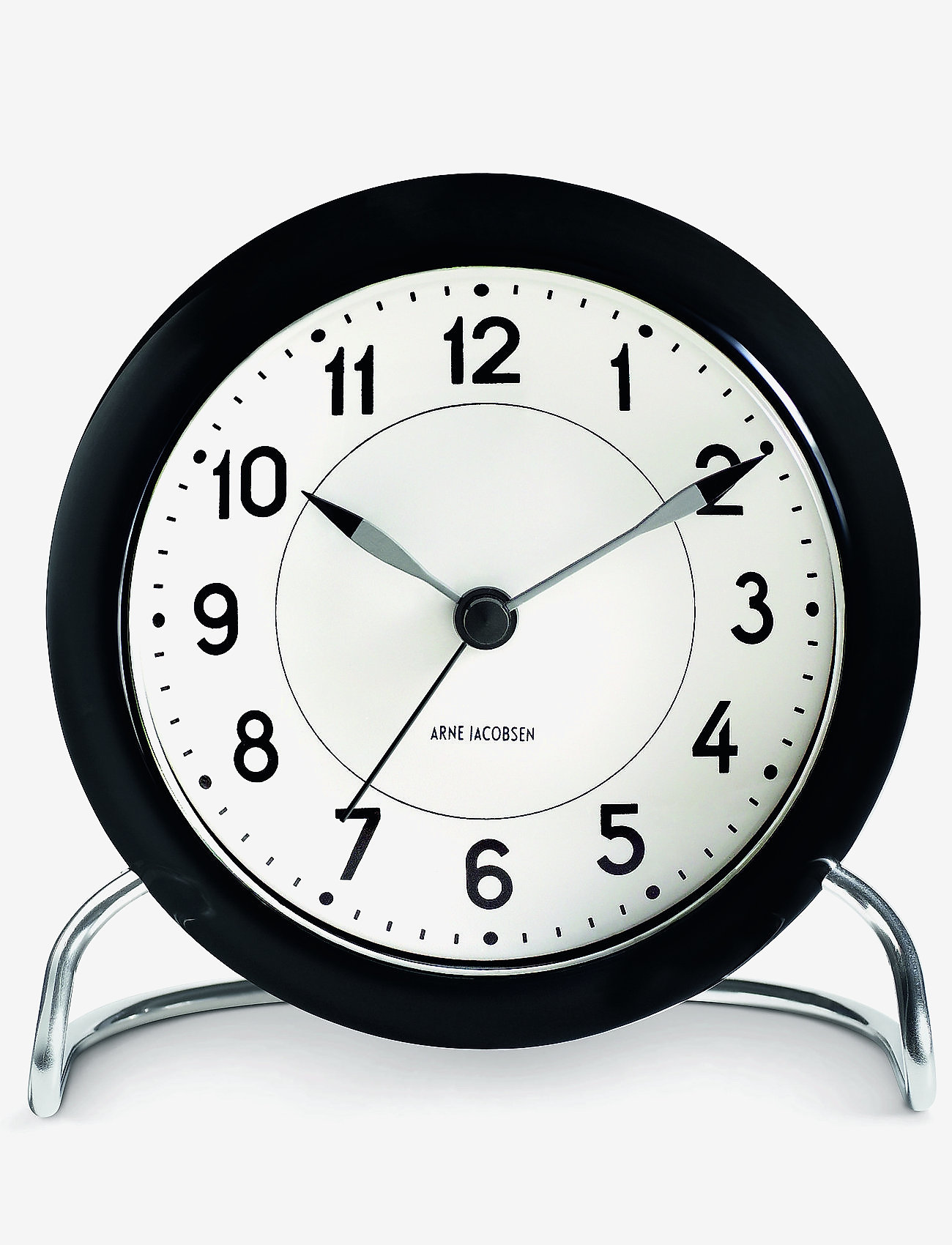 Arne Jacobsen Clocks Station Bordur Ø11 Cm, One Size, Watches, Schwarz - Alarm Clocks, Homeware