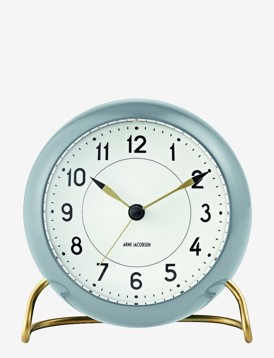 Arne Jacobsen Clocks - Station Bordur Ø11 cm - vækkeure - grey/white - 0