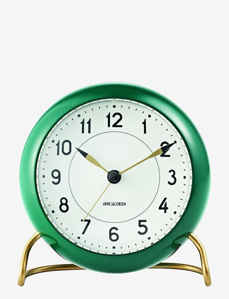 Arne Jacobsen Clocks - Station Table clock Ø11cm - wecker - green/white - 0