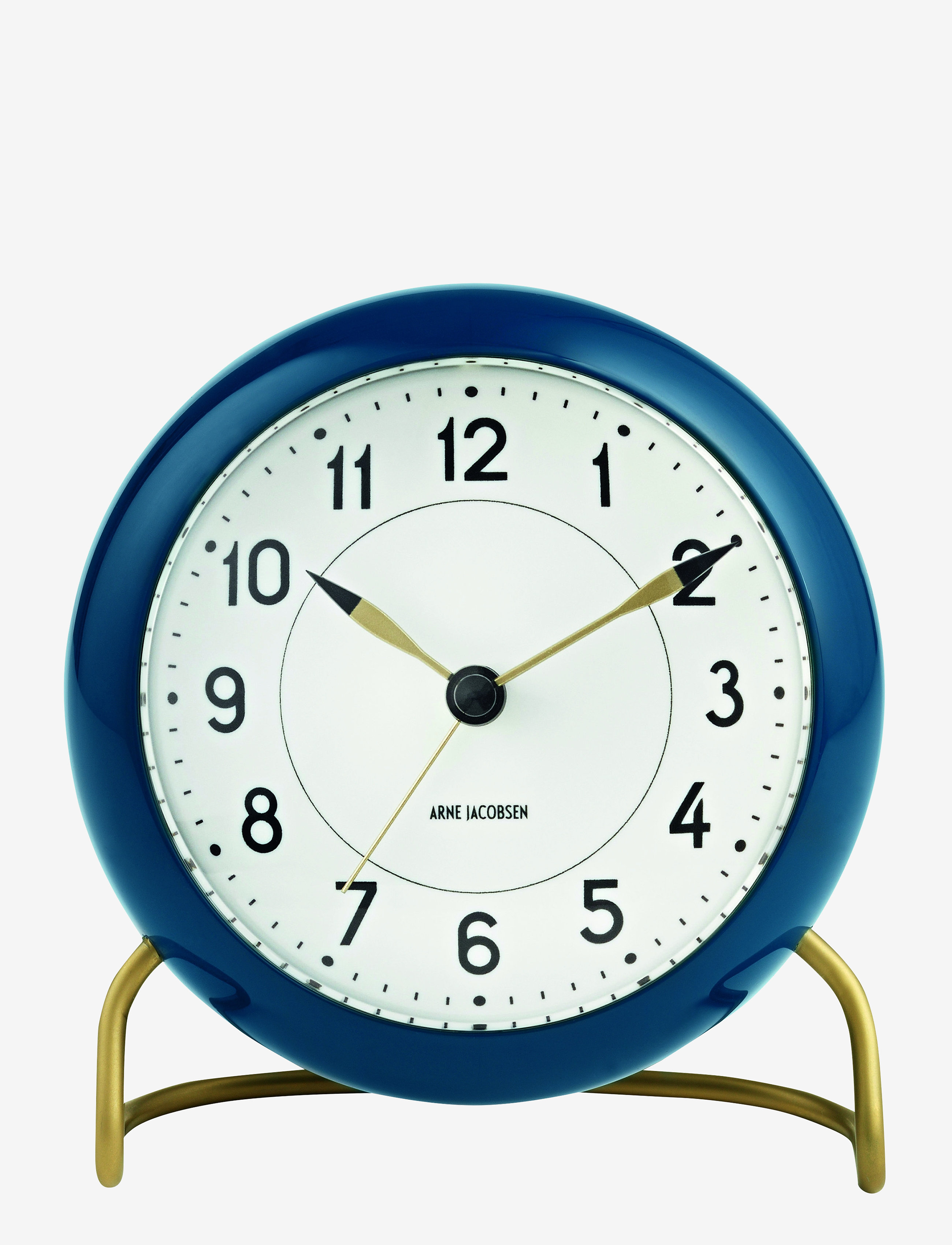 Arne Jacobsen Clocks Station Bordsur Ø11 cm - Klockor - TEAL/WHITE / blue
