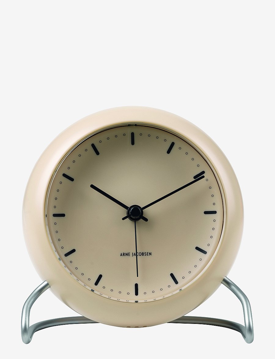 Arne Jacobsen Clocks - City Hall Table clock Ø11cm - Äratuskellad - sandy beige - 0