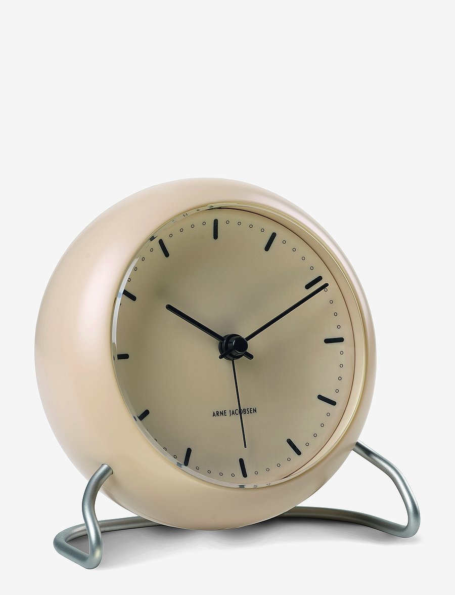 Arne Jacobsen Clocks - City Hall Table clock Ø11cm - Äratuskellad - sandy beige - 1