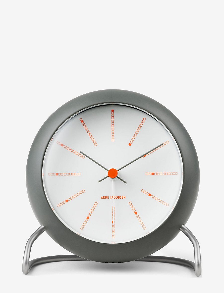 Arne Jacobsen Clocks - Bankers Bordsur Ø11 cm - bordsklockor - dark grey - 1